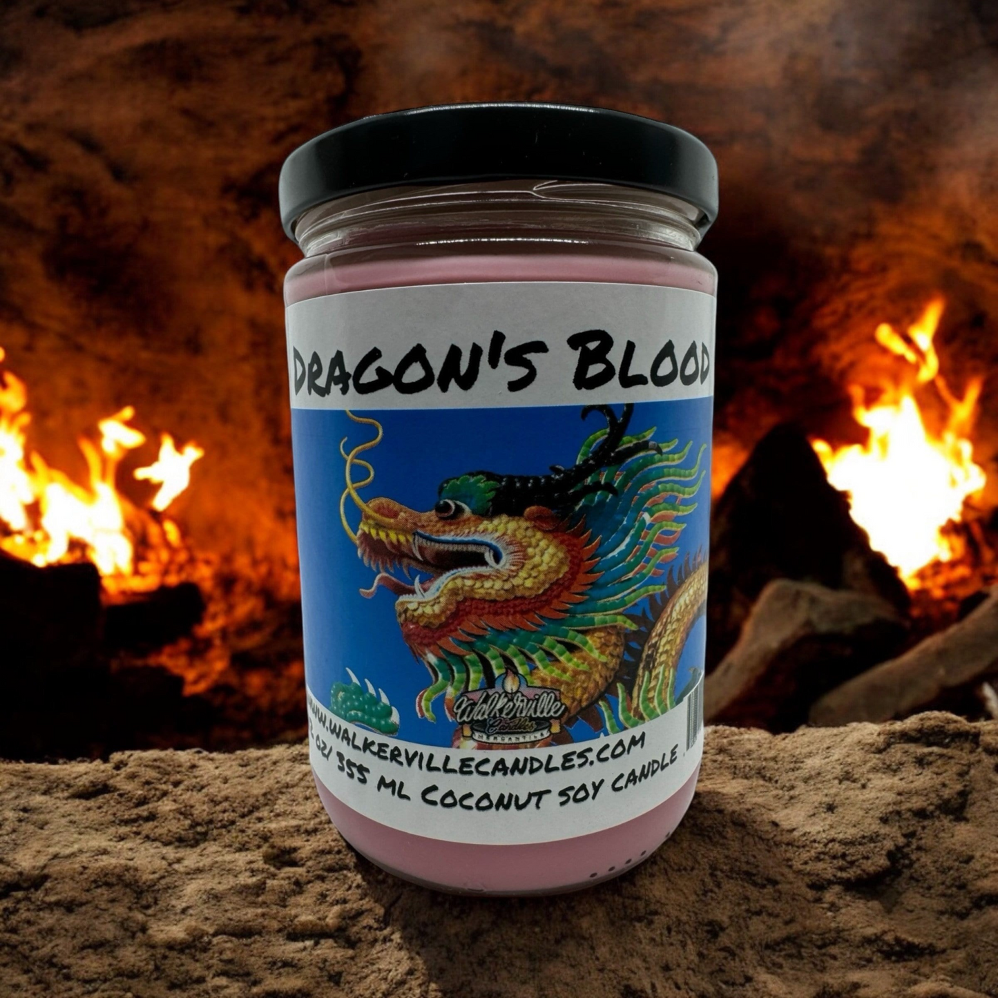 Dragon's Blood 100% Coconut Soy Eco-friendly 12 oz Candle Wood Wick