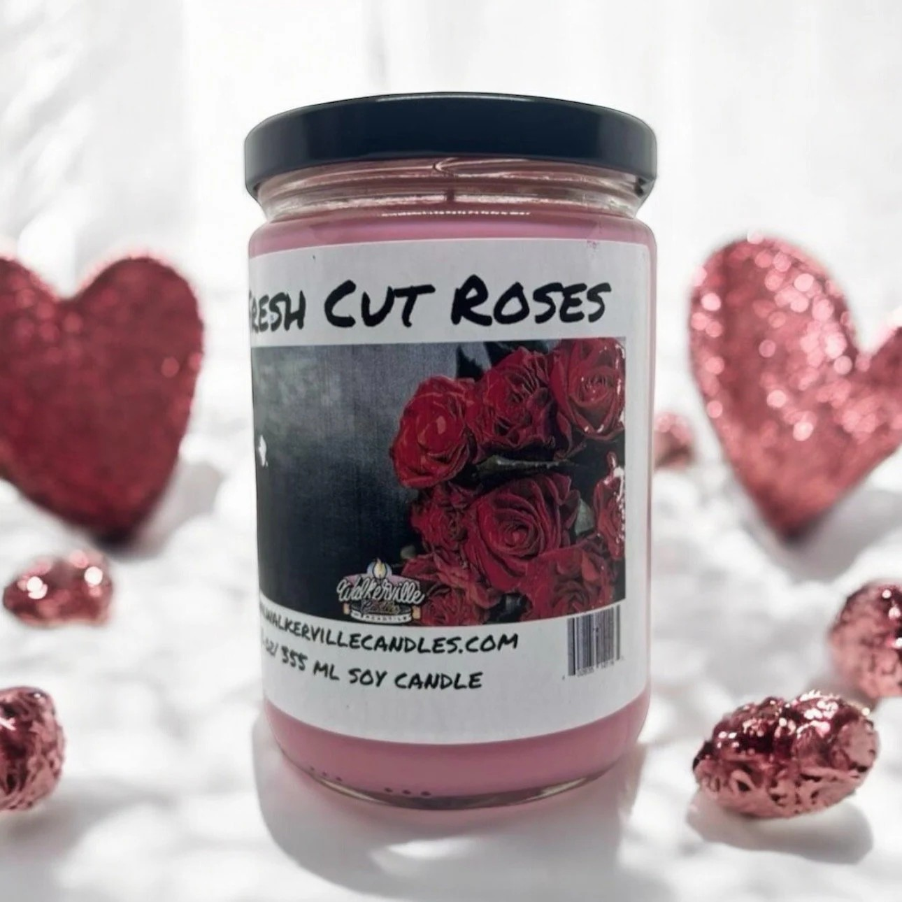 Fresh Cut Roses 100% Coconut Soy Eco-friendly 12 oz Candle Wood Wick