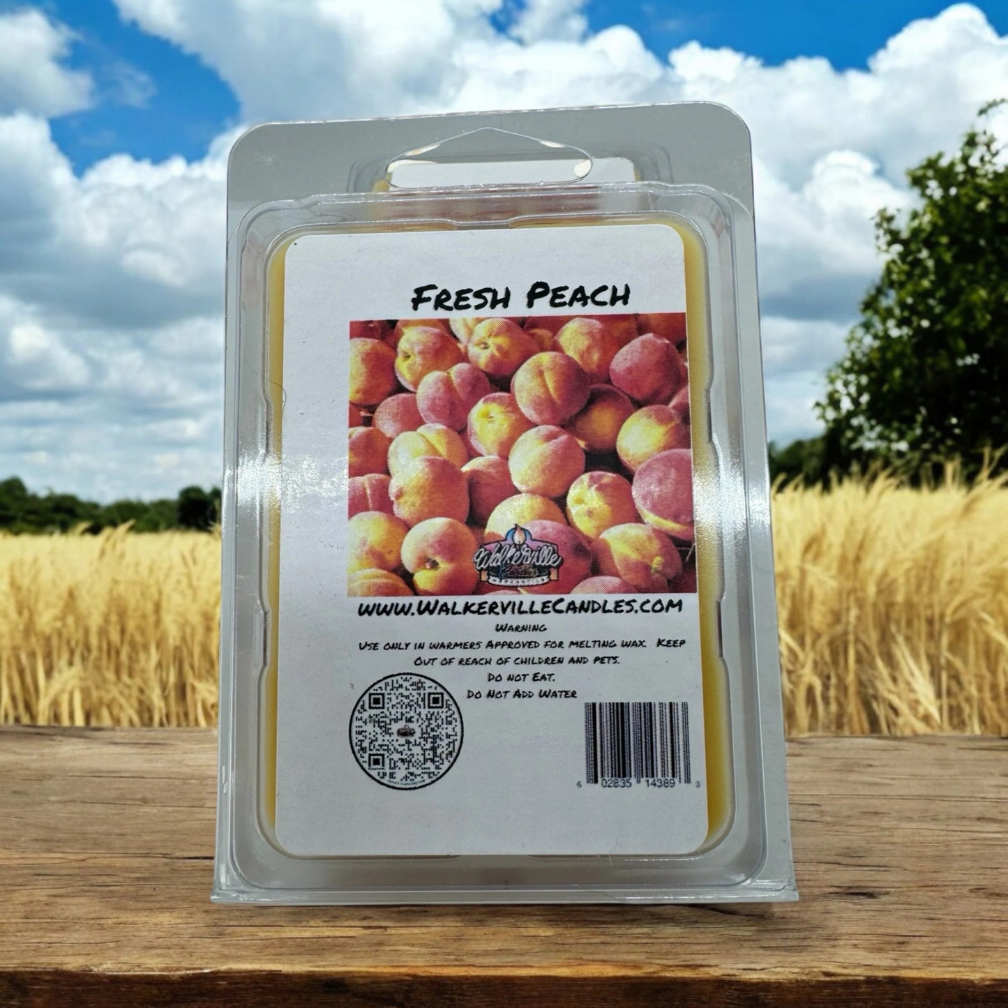 Fresh Peach Scented Handmade, Eco-friendly Wax Melt