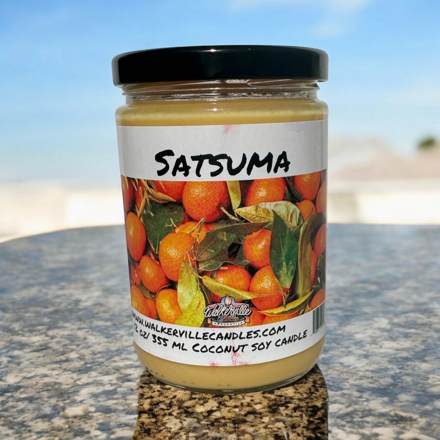 Satsuma 100% Coconut Soy Eco-friendly 12 oz Candle Wood Wick