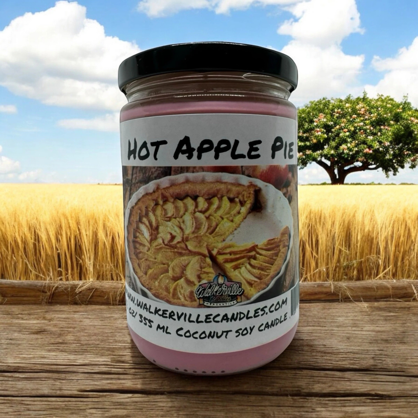 Hot Apple Pie 100% Coconut Soy Eco-friendly 12 oz Candle