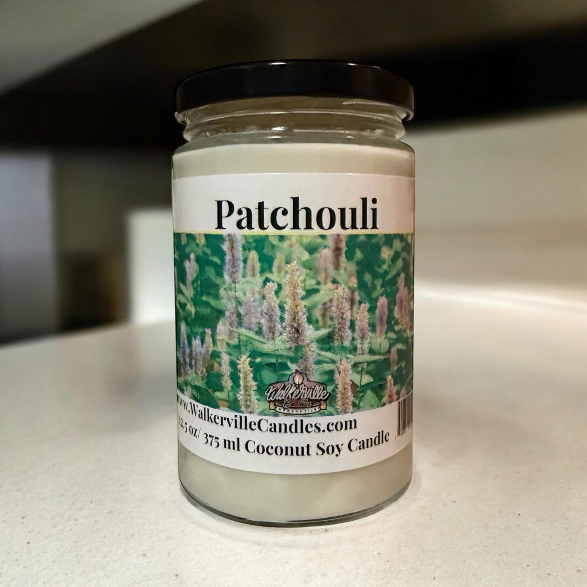 Patchouli Coconut Soy 12.5 oz/ 375 ml Candle Wood Wick - Walkerville Candles