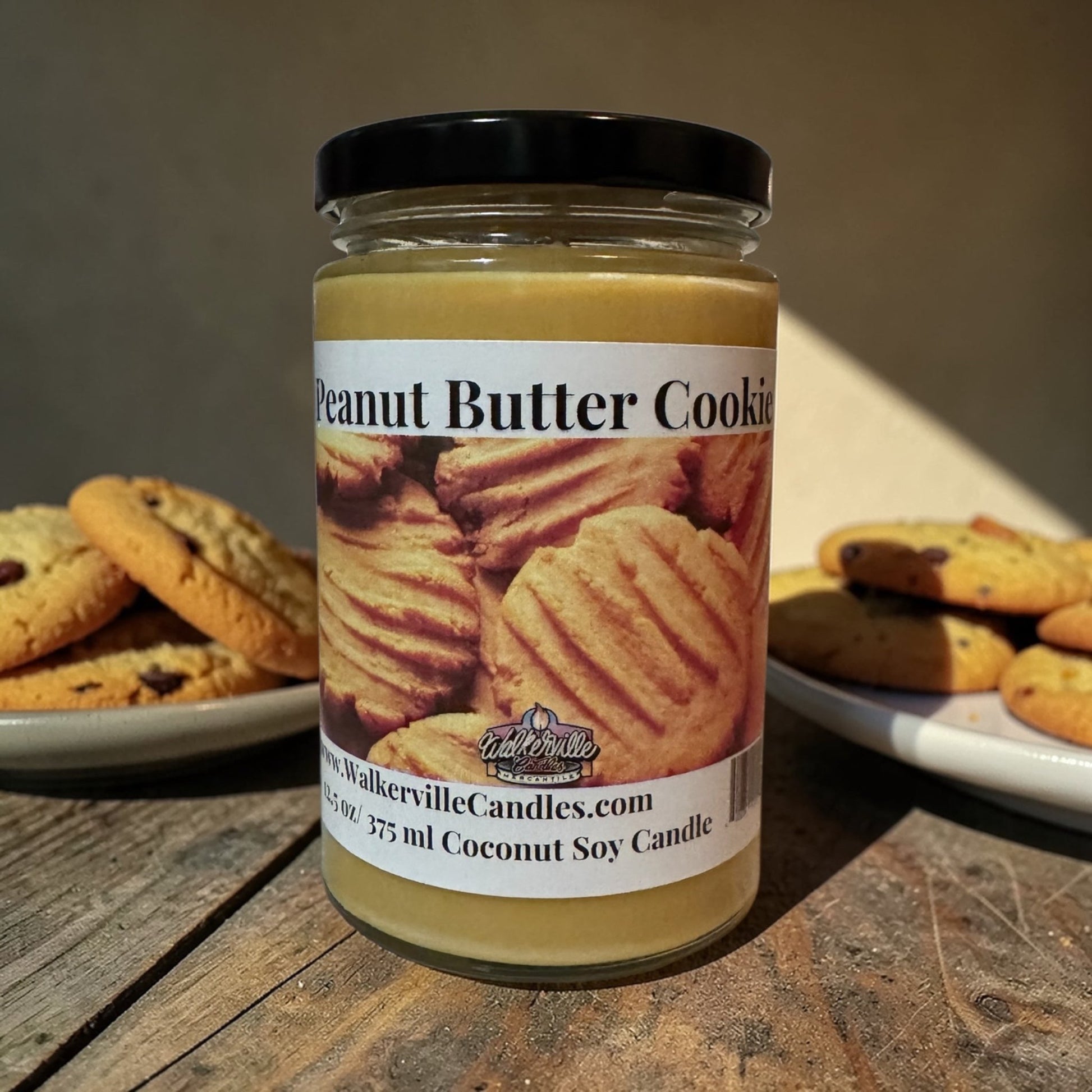 Peanut Butter Cookie Coconut Soy 12.5 oz/ 375 ml Candle Wood Wick - Walkerville Candles