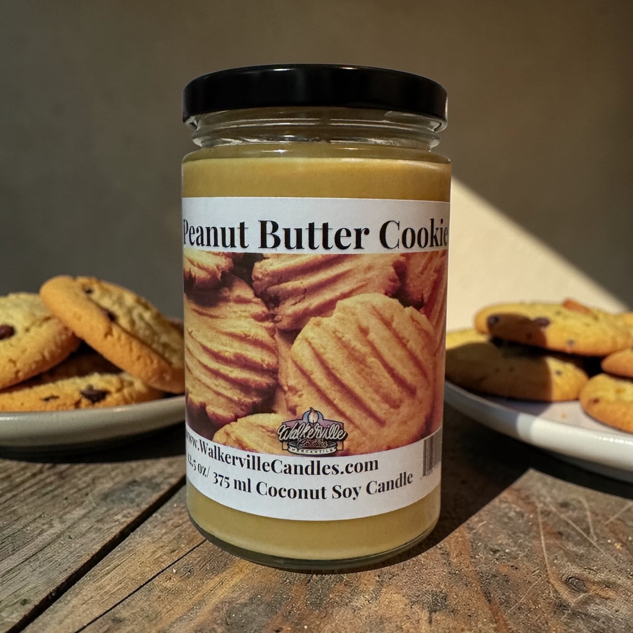 Peanut Butter Cookie Coconut Soy 12.5 oz/ 375 ml Candle Wood Wick - Walkerville Candles