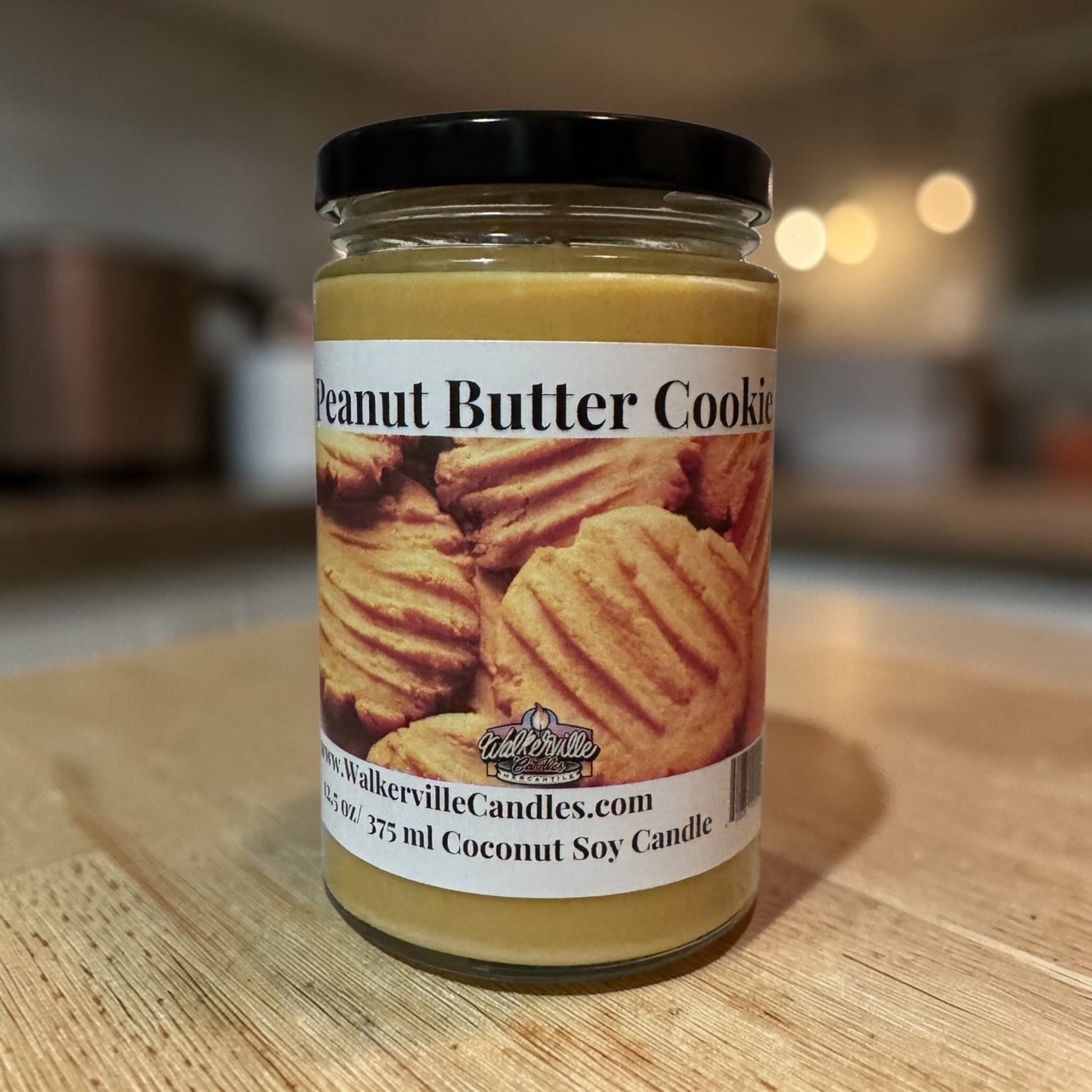 Peanut Butter Cookie Coconut Soy 12.5 oz/ 375 ml Candle Wood Wick - Walkerville Candles