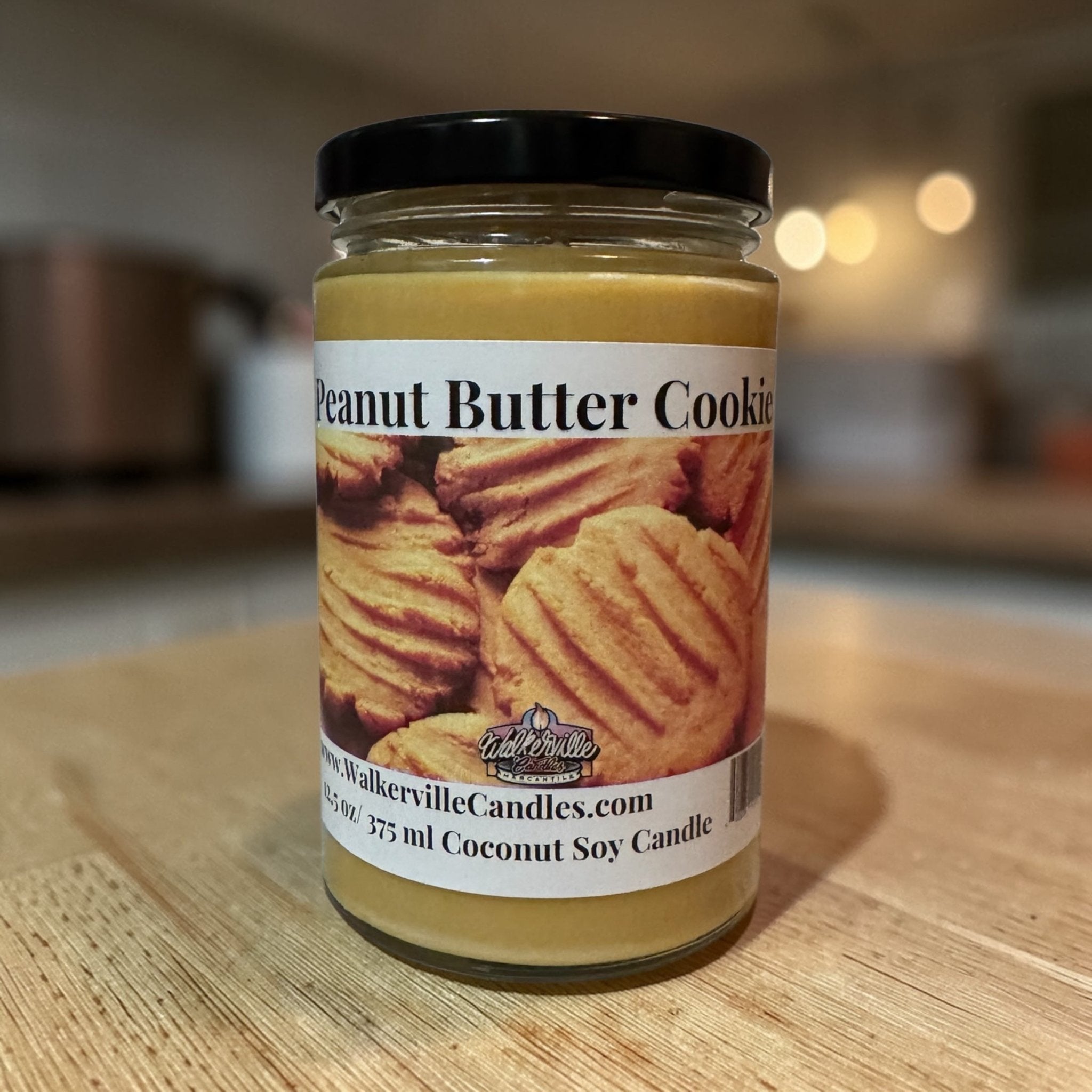 Peanut Butter Cookie Coconut Soy 12.5 oz/ 375 ml Candle Wood Wick - Walkerville Candles