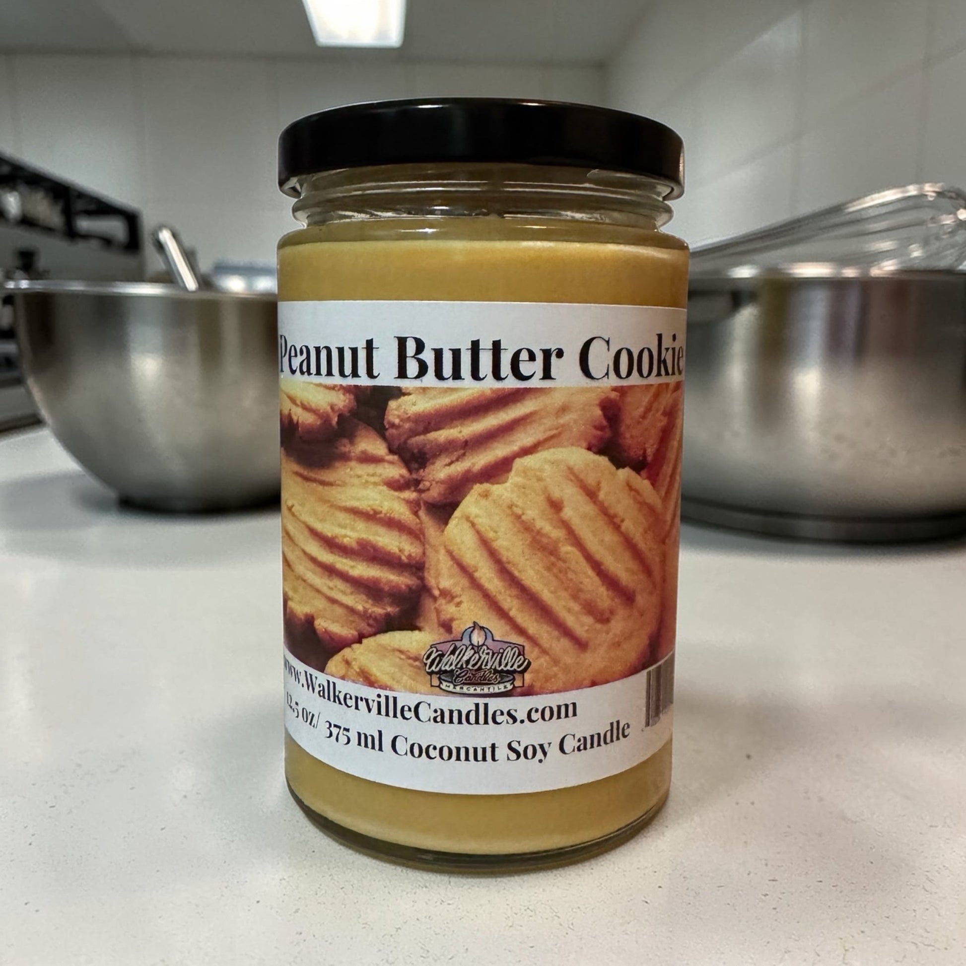 Peanut Butter Cookie Coconut Soy 12.5 oz/ 375 ml Candle Wood Wick - Walkerville Candles