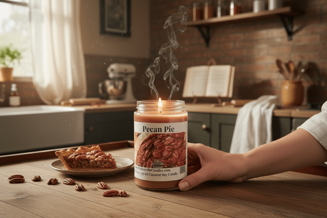 Pecan Pie Coconut Soy 12.5 oz/ 375 ml Candle Wood Wick - Walkerville Candles
