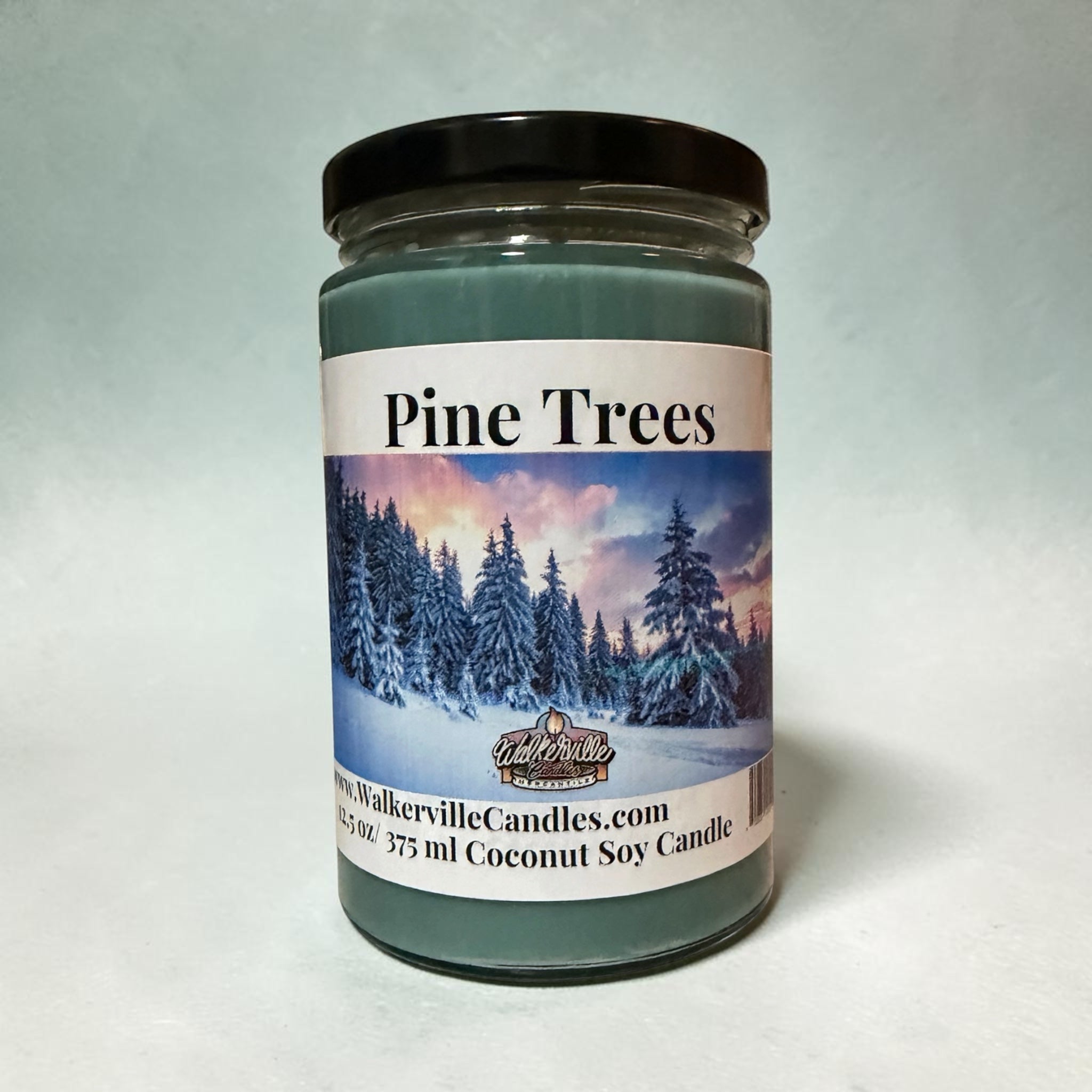 Pine Trees Coconut Soy 12.5 oz/ 375 ml Candle Wood Wick - Walkerville Candles