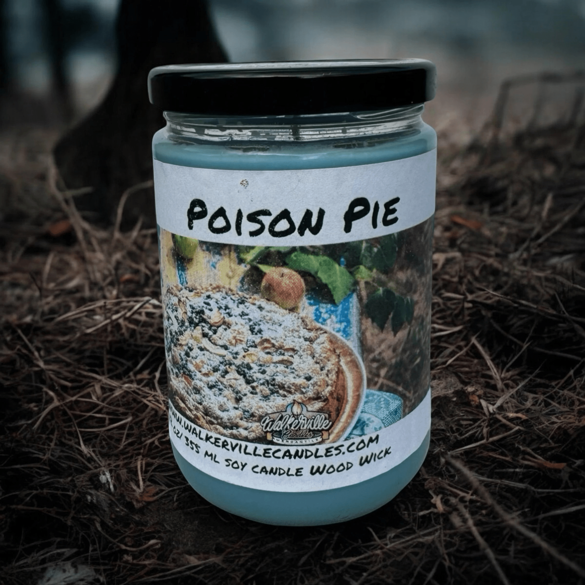 Poison Pie Coconut Soy 12.5 oz/ 375 ml Candle Wood Wick - Walkerville Candles