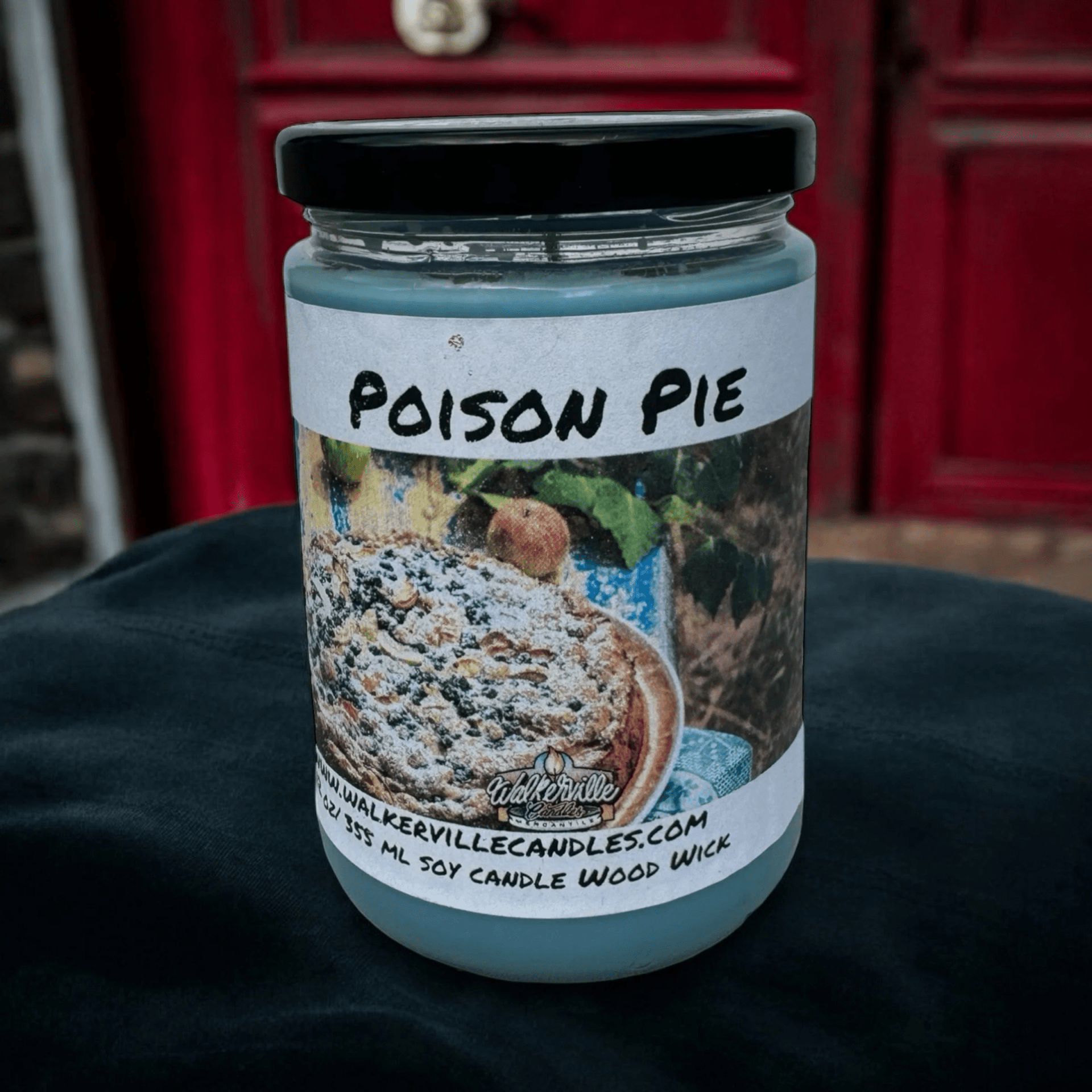Poison Pie Coconut Soy 12.5 oz/ 375 ml Candle Wood Wick - Walkerville Candles