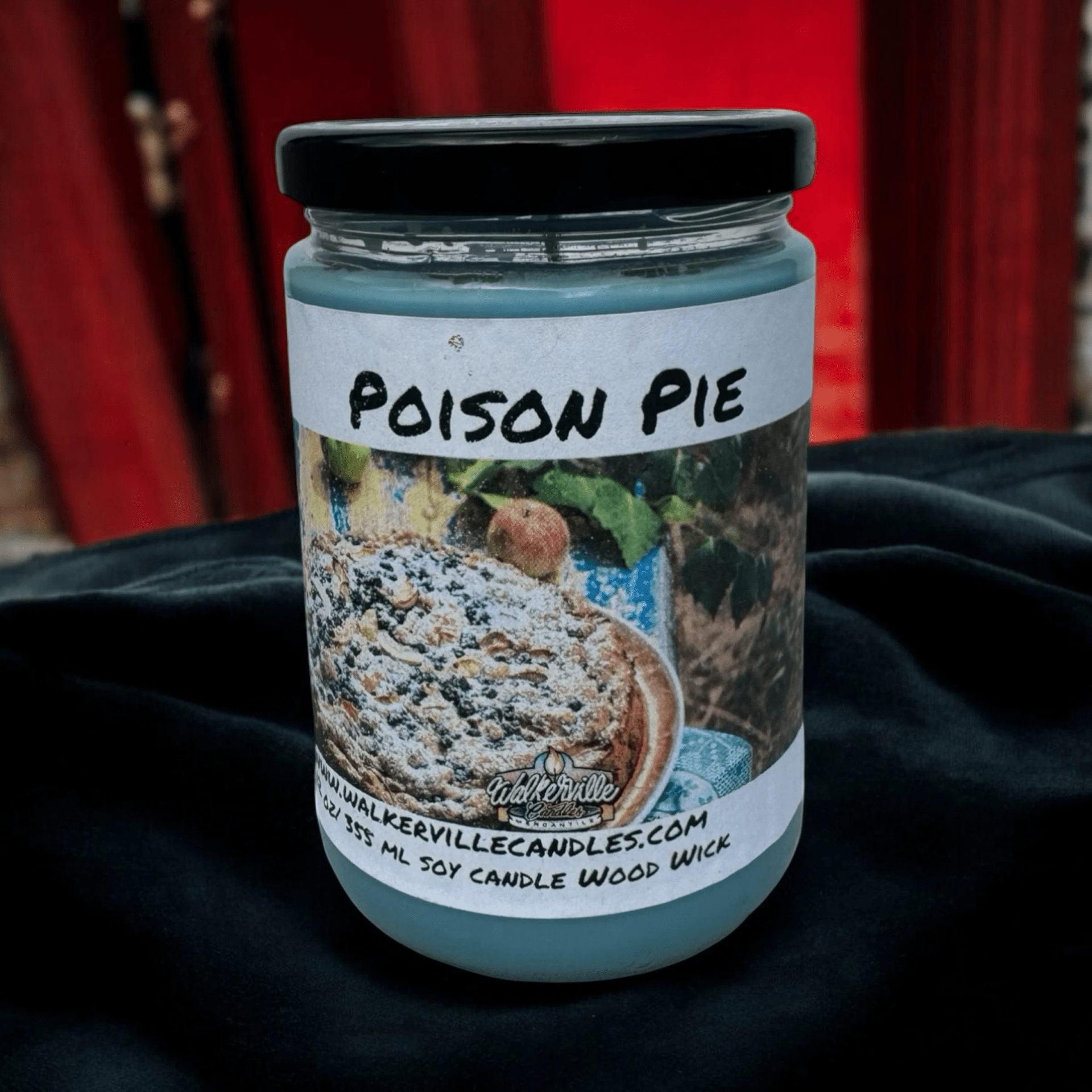 Poison Pie Coconut Soy 12.5 oz/ 375 ml Candle Wood Wick - Walkerville Candles