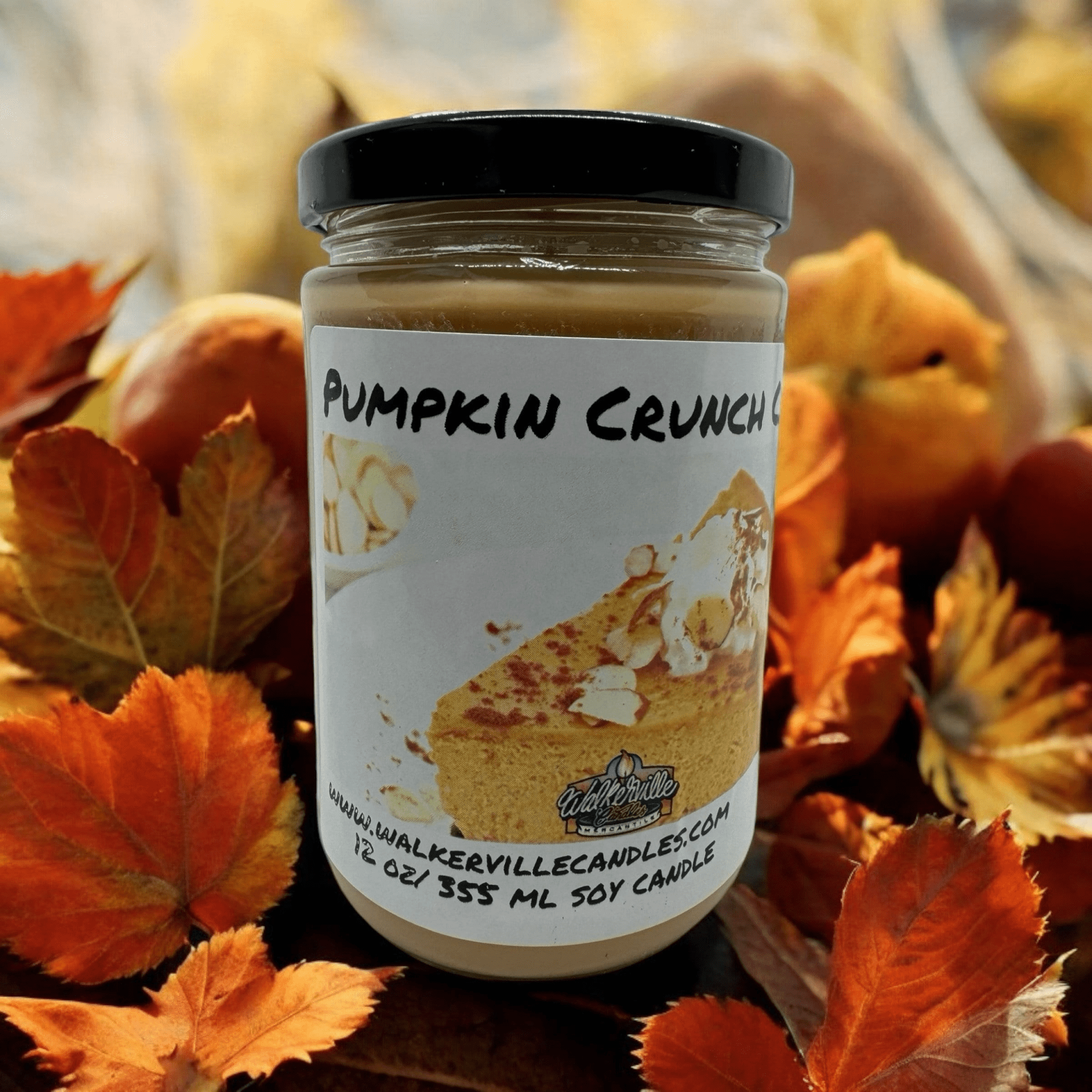 Pumpkin Crunch Cake Coconut Soy 12.5 oz/ 375 ml Candle Wood Wick - Walkerville Candles