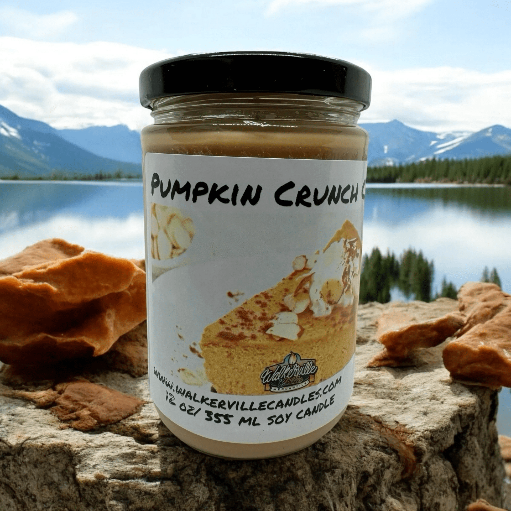 Pumpkin Crunch Cake Coconut Soy 12.5 oz/ 375 ml Candle Wood Wick - Walkerville Candles