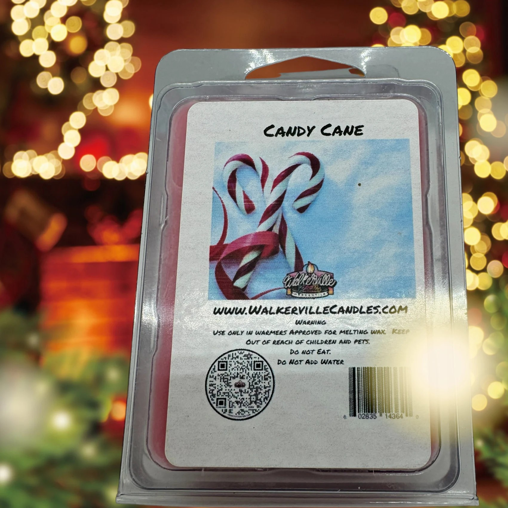 Candy Cane Vegan Soy wax, Hand-poured, Eco-friendly Christmas Bakery Food Drink Wax Melt