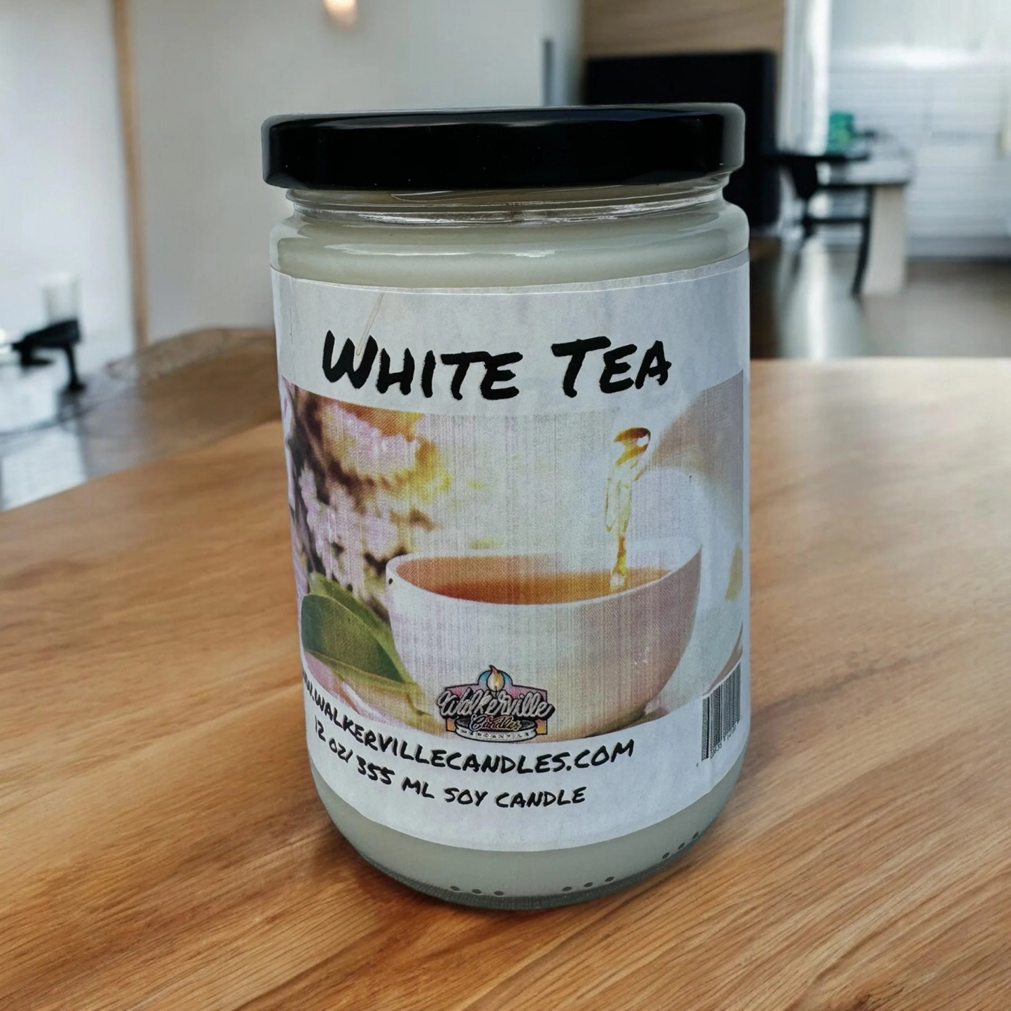 White Tea 100% Coconut Soy Eco-friendly 12 oz Candle