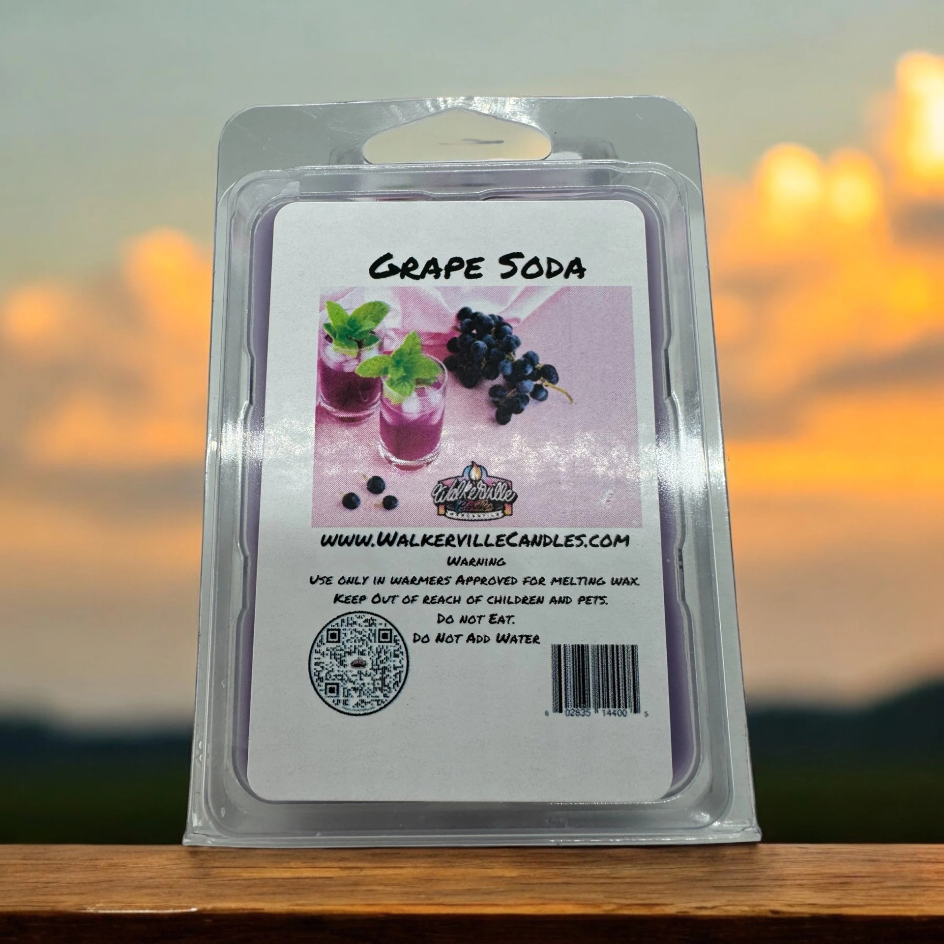 Grape Soda Vegan Soy wax, Hand-poured, Eco-friendly Bakery Food Drink Wax Melt