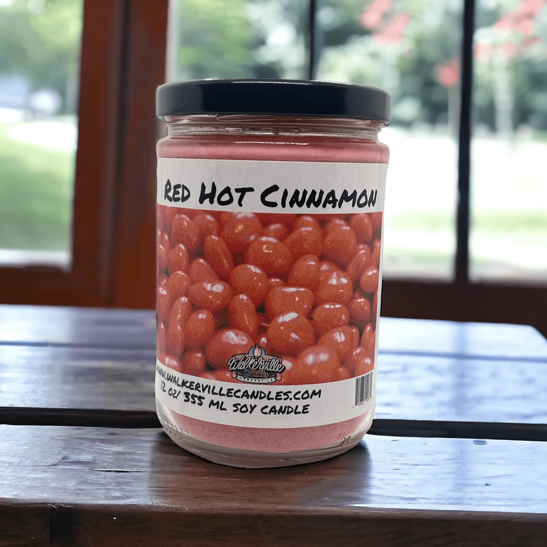 Red Hot Cinnamon Coconut Soy 12.5 oz/ 375 ml Candle Wood Wick - Walkerville Candles
