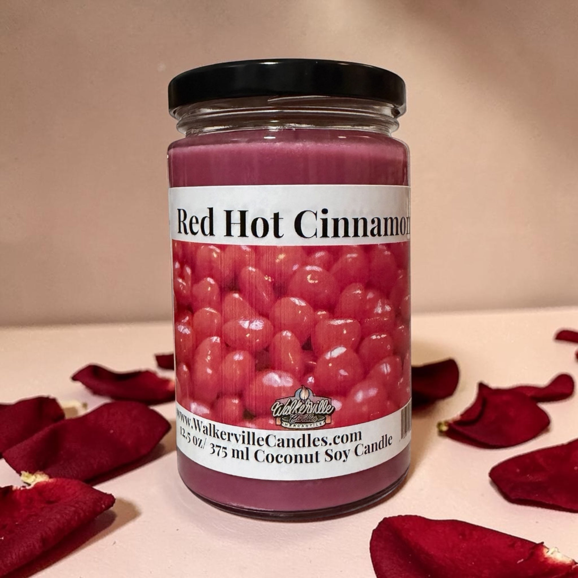 Red Hot Cinnamon Coconut Soy 12.5 oz/ 375 ml Candle Wood Wick - Walkerville Candles