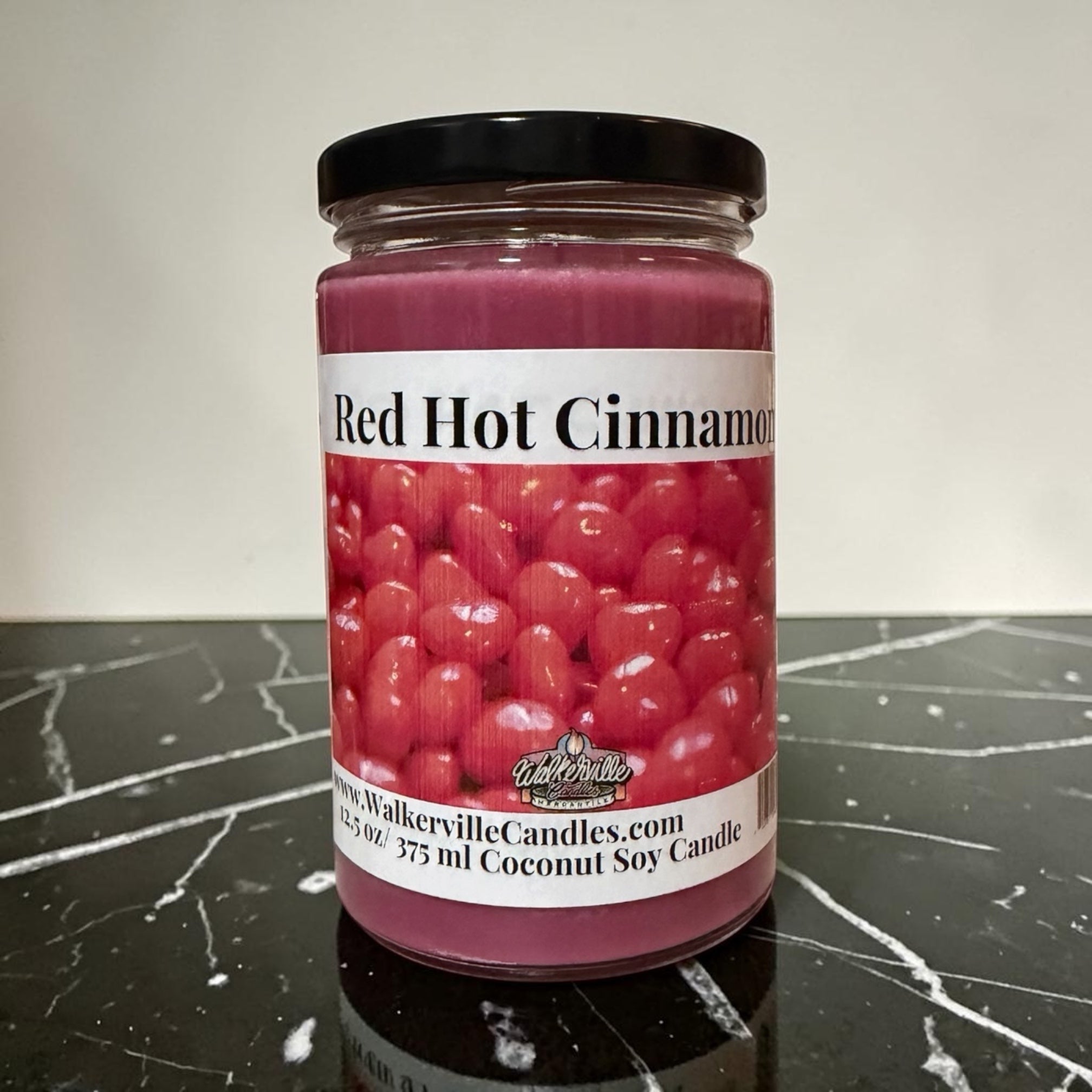 Red Hot Cinnamon Coconut Soy 12.5 oz/ 375 ml Candle Wood Wick - Walkerville Candles