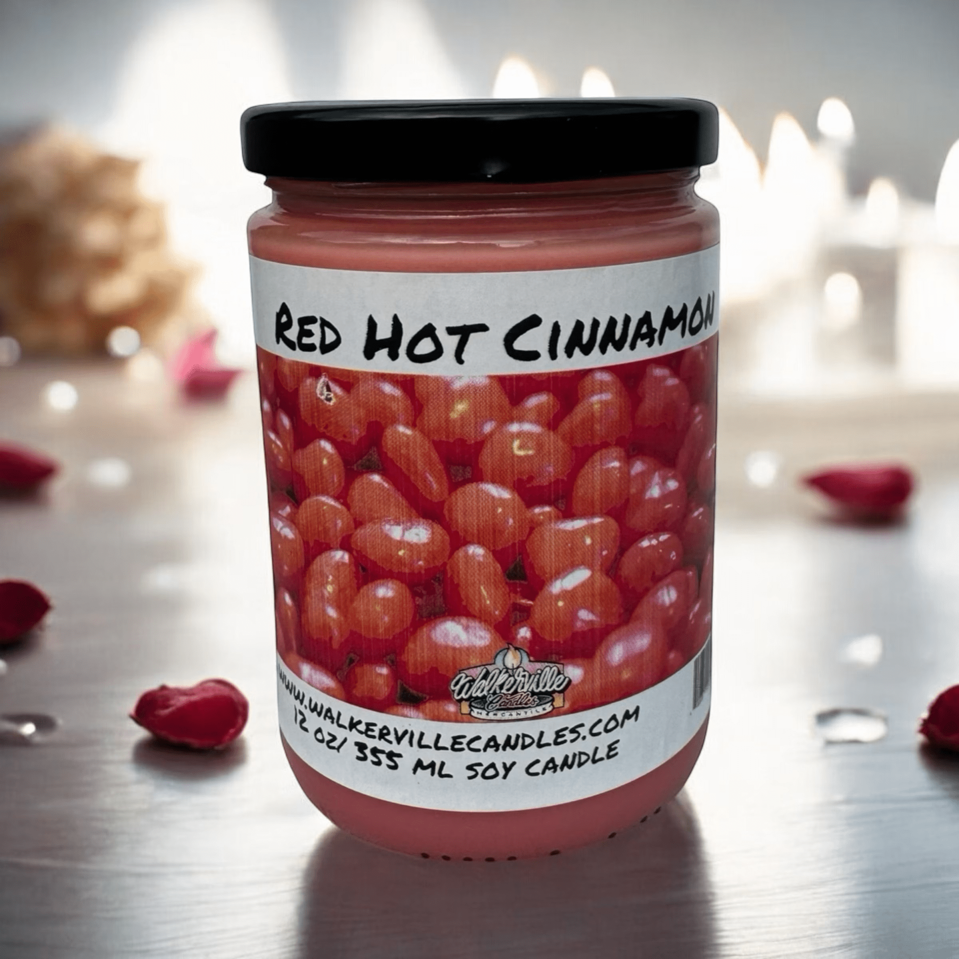 Red Hot Cinnamon Coconut Soy 12.5 oz/ 375 ml Candle Wood Wick - Walkerville Candles