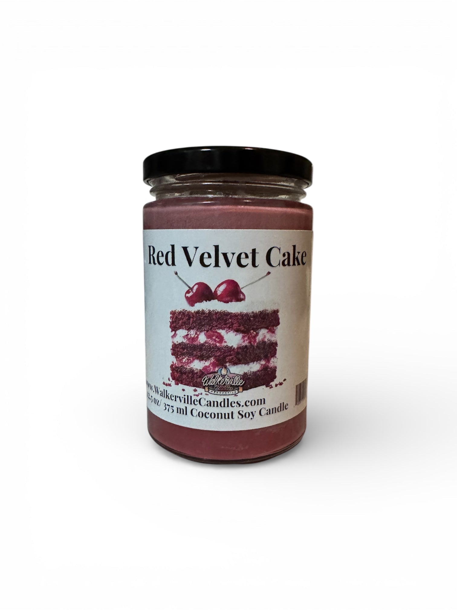 Red Velvet Cake Coconut Soy 12.5 oz/ 375 ml Candle Wood Wick - Walkerville Candles