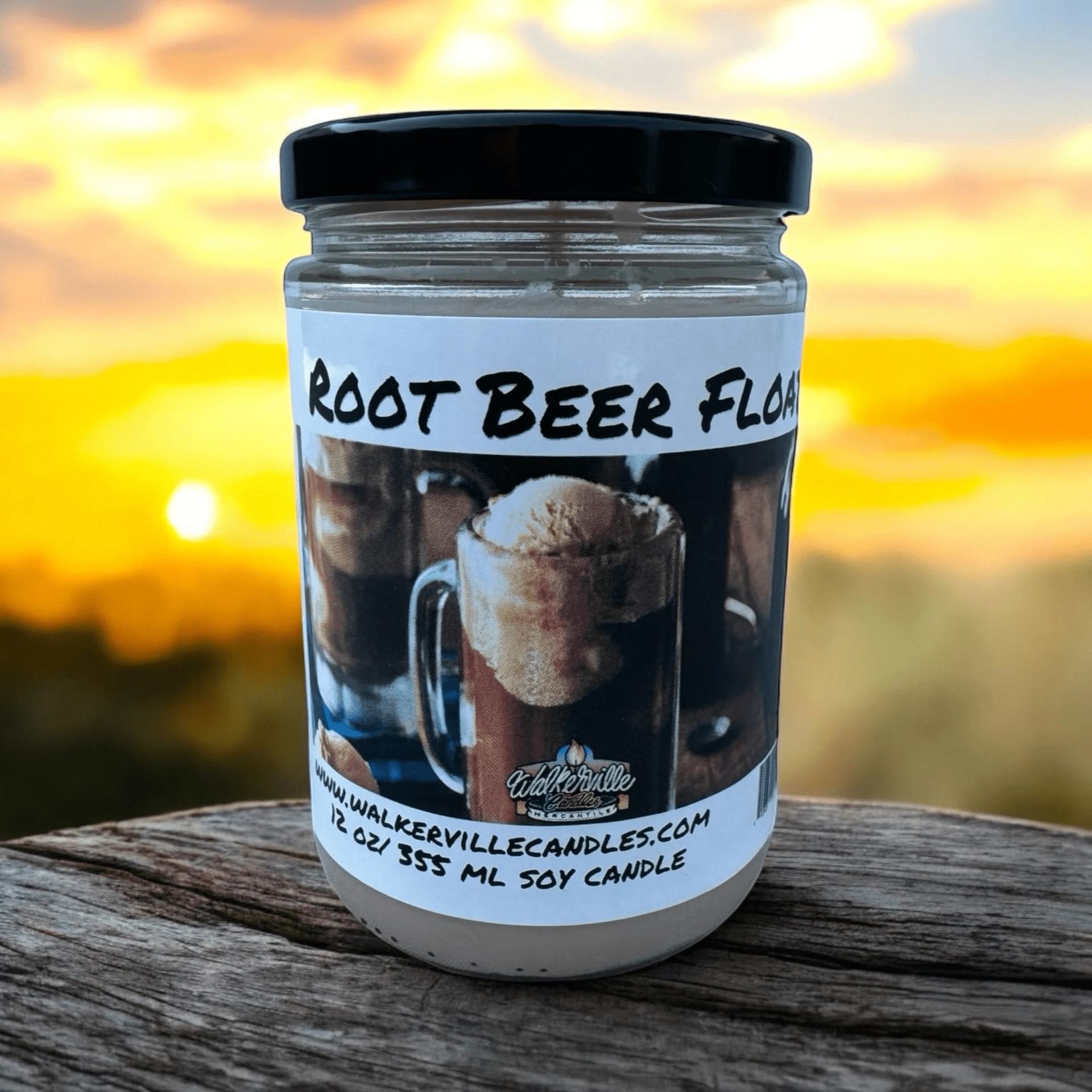 Root Beer Float Coconut Soy 12.5 oz/ 375 ml Candle Wood Wick - Walkerville Candles