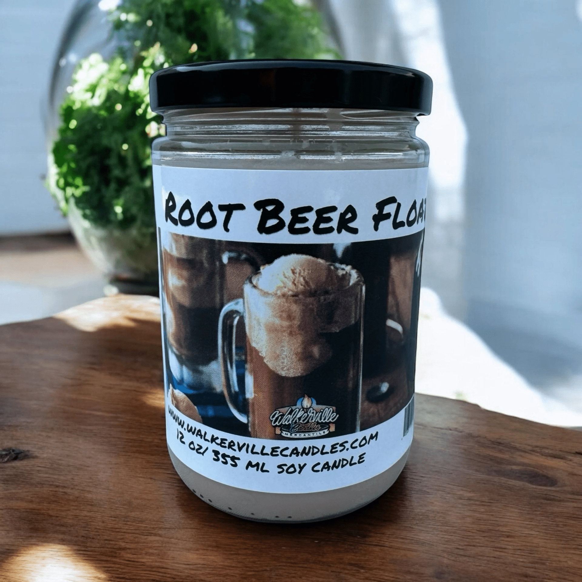 Root Beer Float Coconut Soy 12.5 oz/ 375 ml Candle Wood Wick - Walkerville Candles