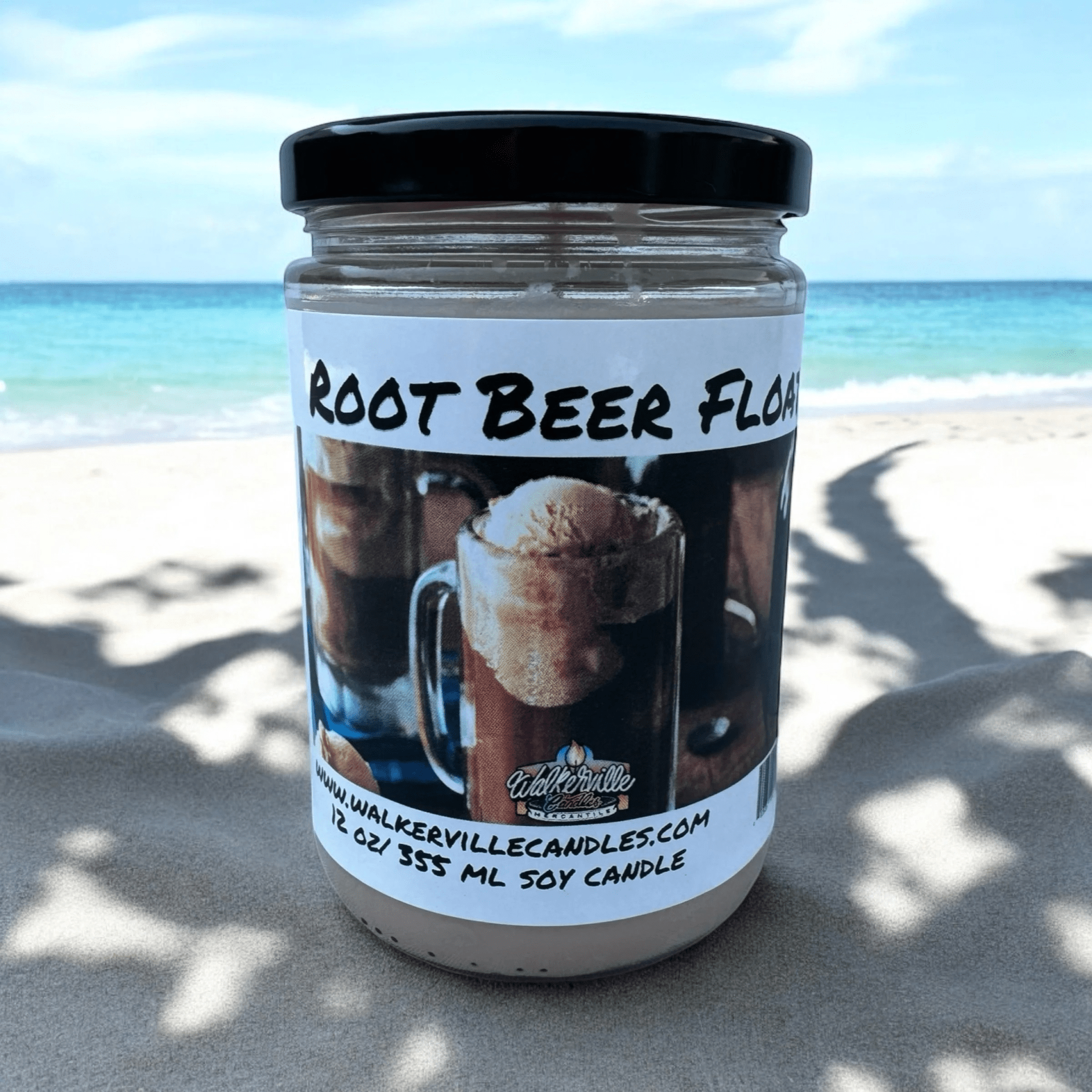 Root Beer Float Coconut Soy 12.5 oz/ 375 ml Candle Wood Wick - Walkerville Candles