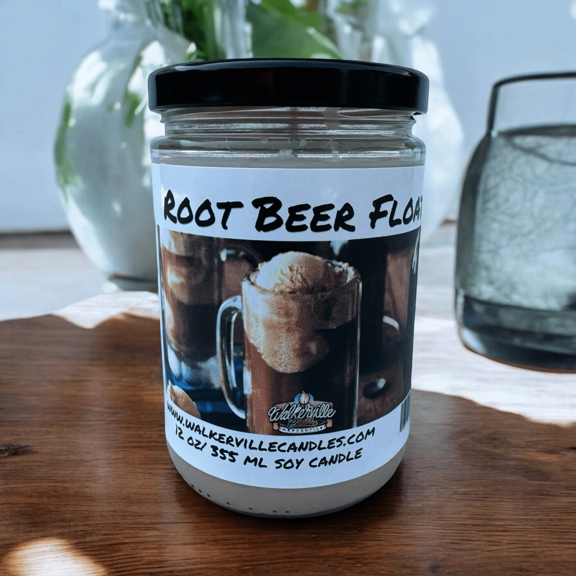 Root Beer Float Coconut Soy 12.5 oz/ 375 ml Candle Wood Wick - Walkerville Candles