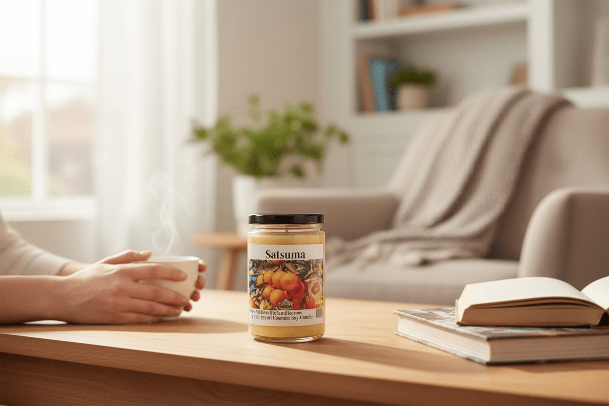 Satsuma Coconut Soy 12.5 oz/ 375 ml Candle - Walkerville Candles