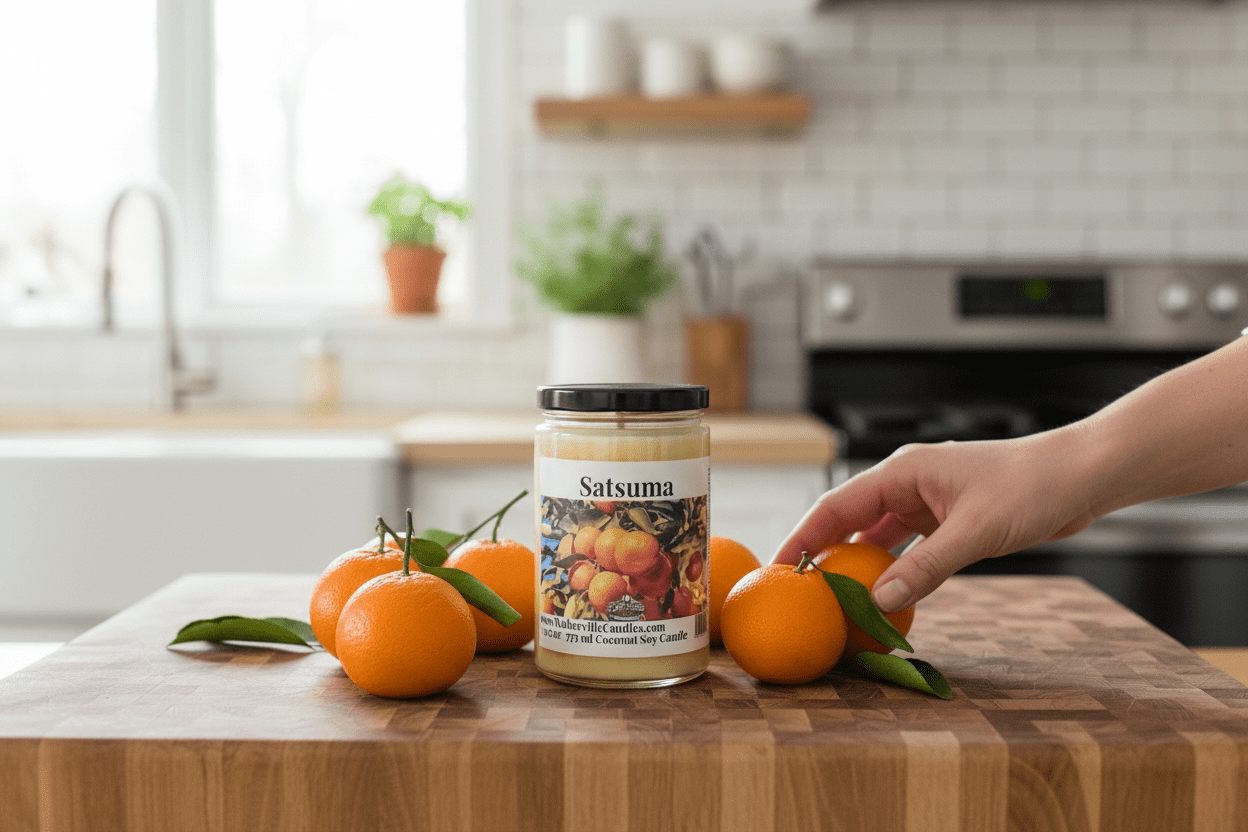 Satsuma Coconut Soy 12.5 oz/ 375 ml Candle Wood Wick - Walkerville Candles