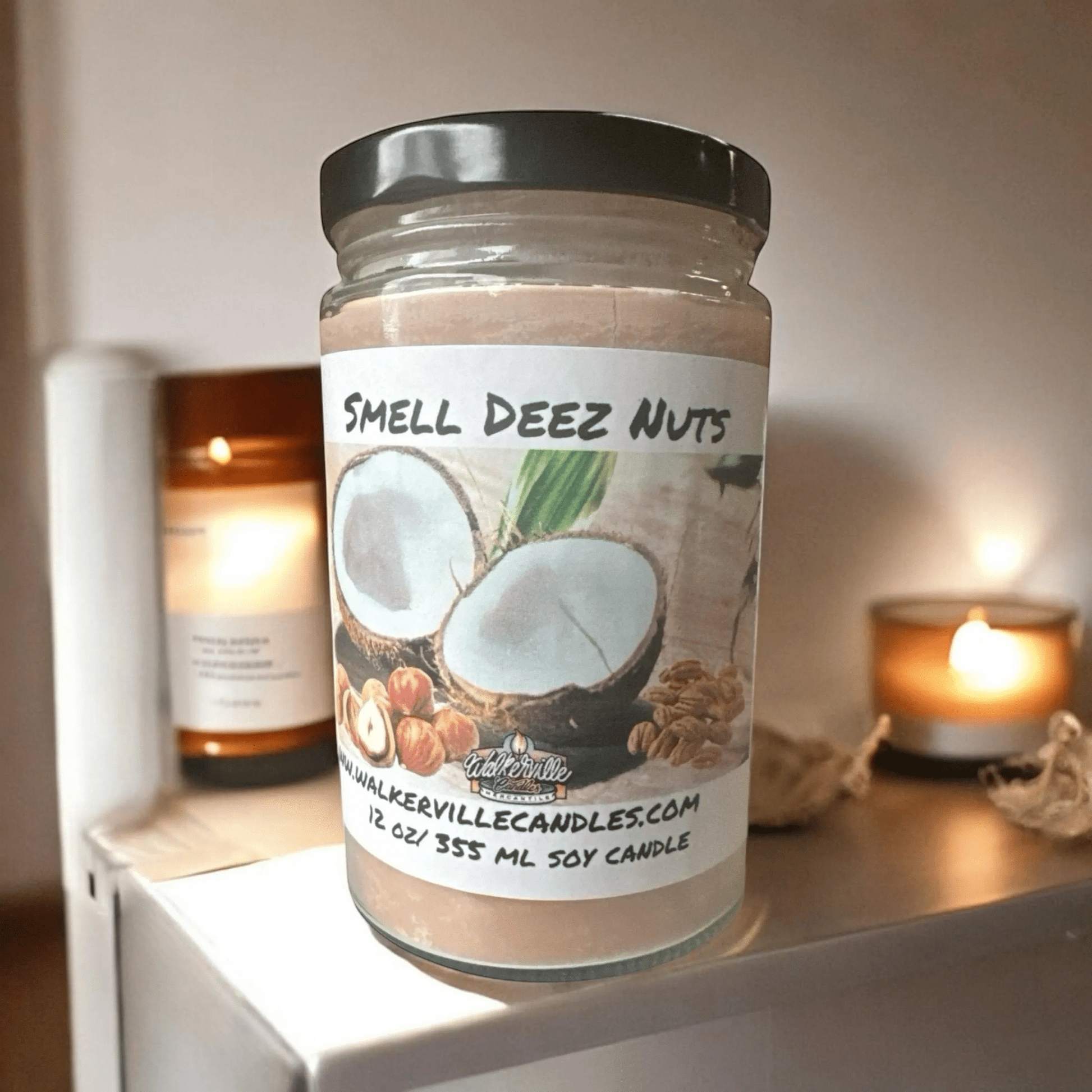 Smell Deez Nuts Coconut Soy 12.5 oz/ 375 ml Candle - Walkerville Candles