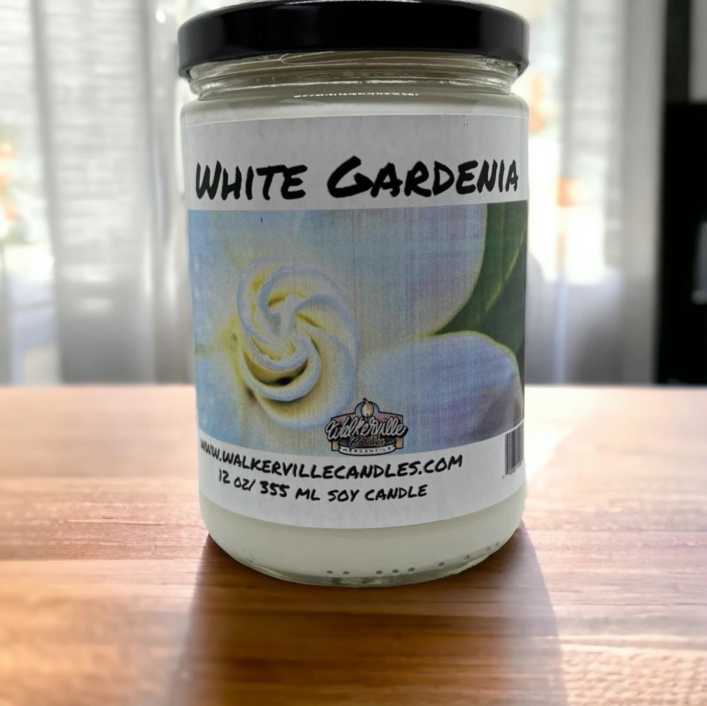 White Gardenia 100% Coconut Soy Eco-friendly 12 oz Candle