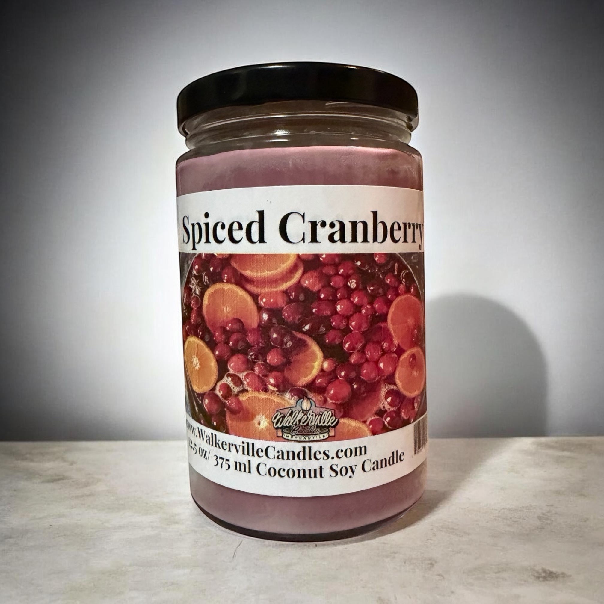 Spiced Cranberry Coconut Soy 12.5 oz/ 375 ml Candle Wood Wick - Walkerville Candles