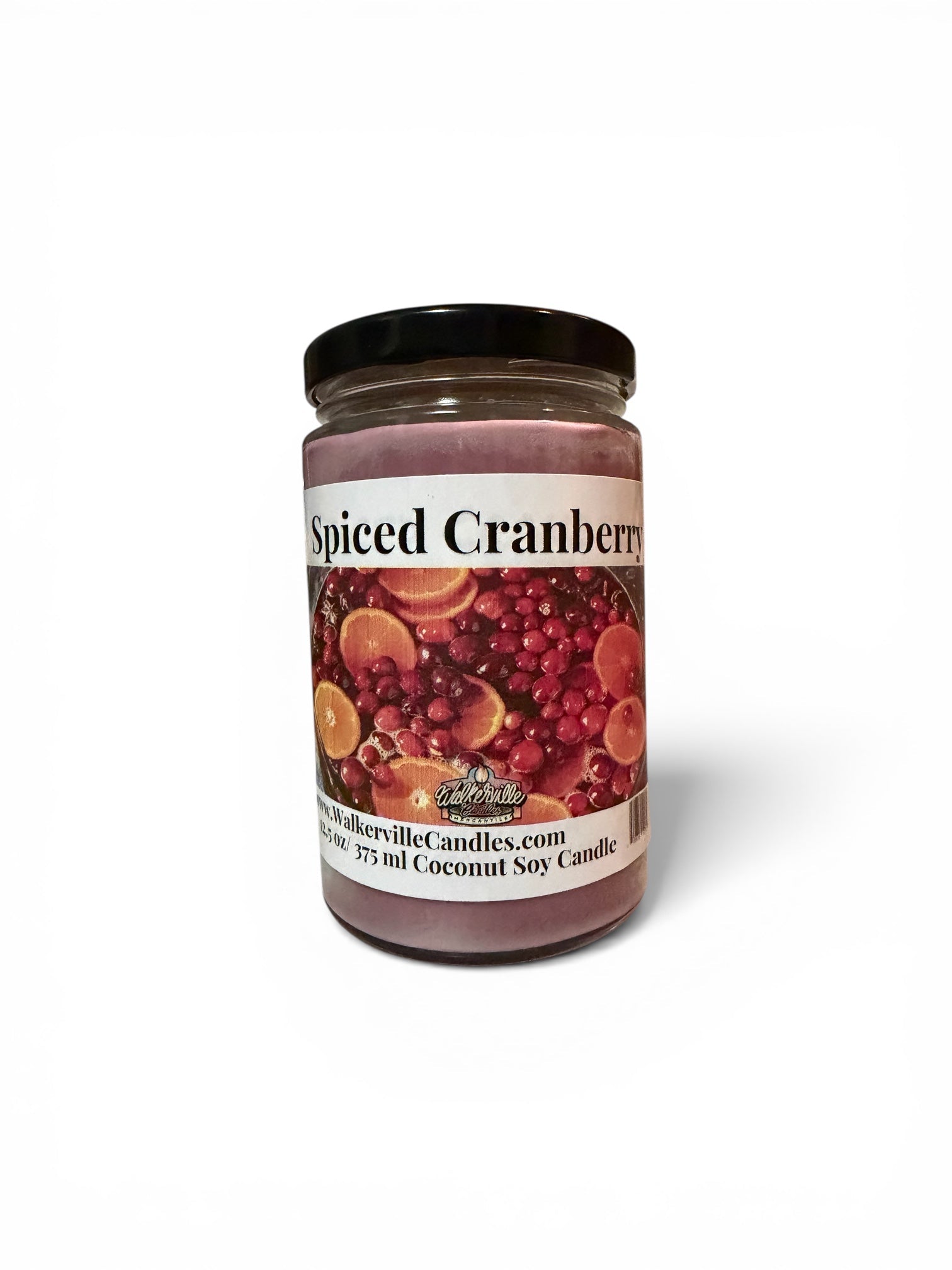 Spiced Cranberry Coconut Soy 12.5 oz/ 375 ml Candle Wood Wick - Walkerville Candles