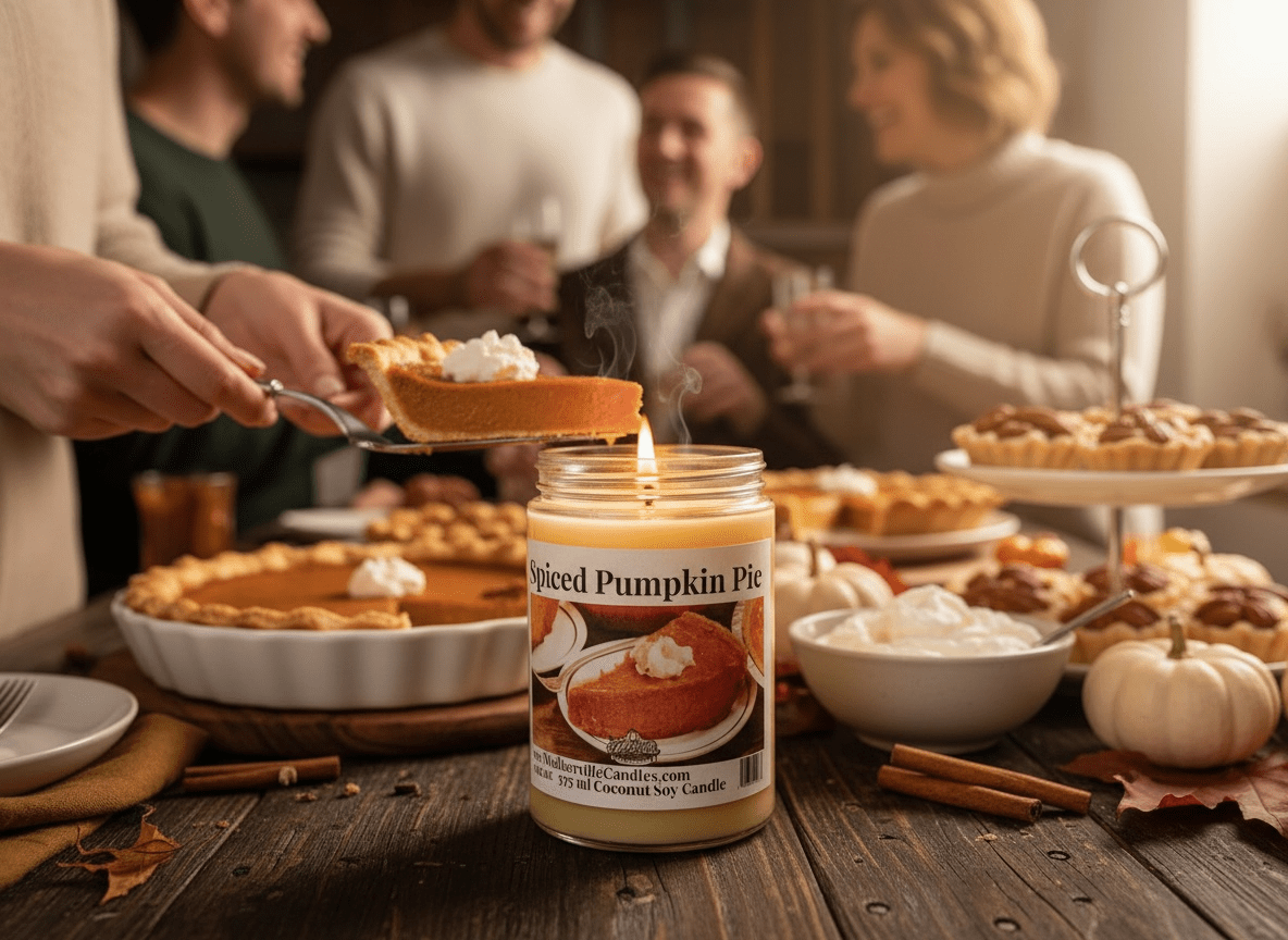 Spiced Pumpkin Pie Coconut Soy 12.5 oz/ 375 ml Candle Wood Wick - Walkerville Candles