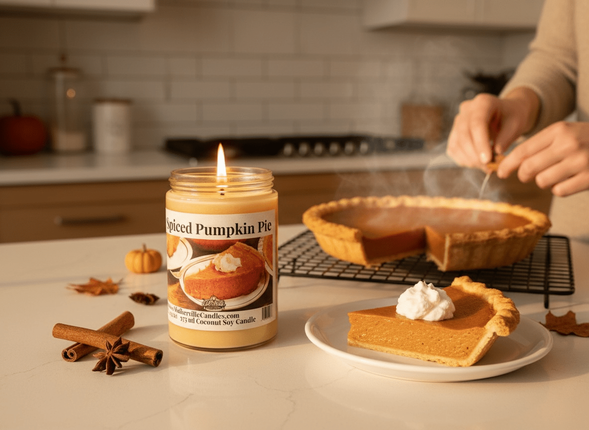Spiced Pumpkin Pie Coconut Soy 12.5 oz/ 375 ml Candle Wood Wick - Walkerville Candles