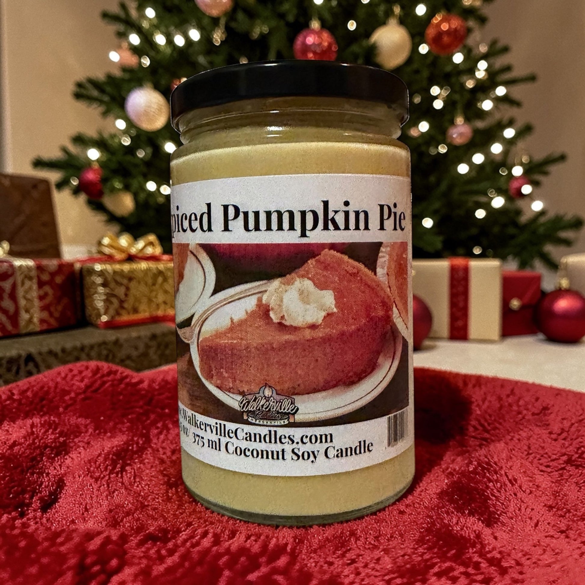 Spiced Pumpkin Pie Coconut Soy 12.5 oz/ 375 ml Candle Wood Wick - Walkerville Candles