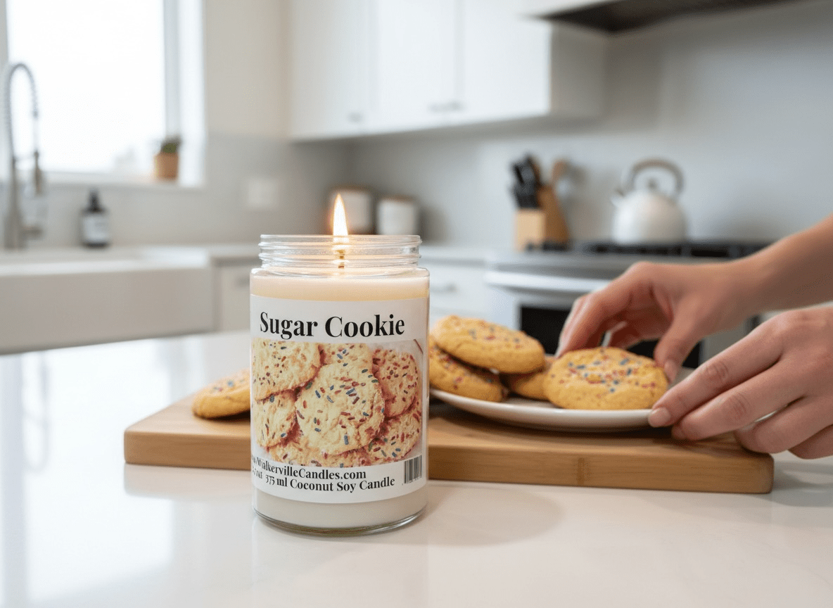 Sugar Cookie Coconut Soy 12.5 oz/ 375 ml Candle Wood Wick - Walkerville Candles