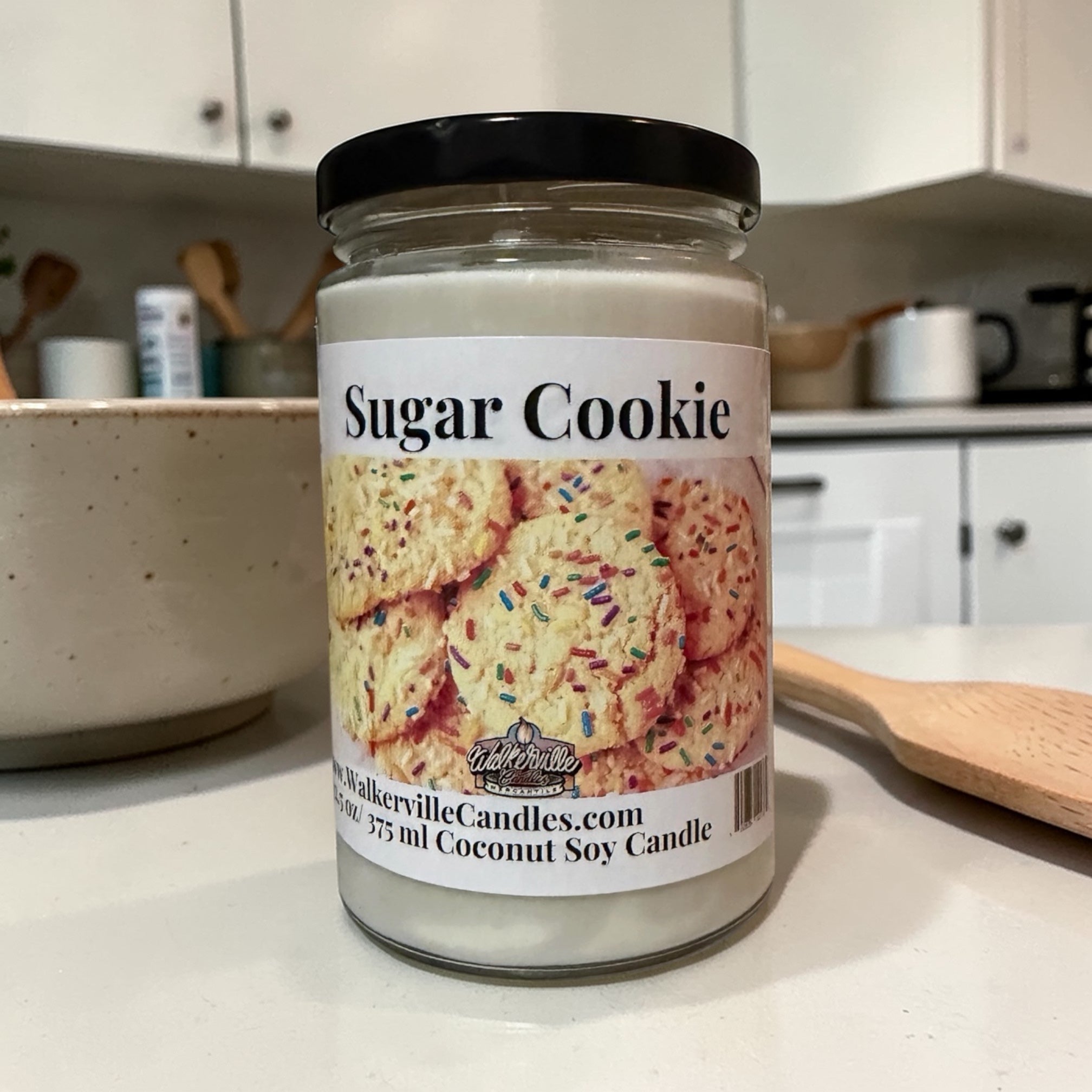 Sugar Cookie Coconut Soy 12.5 oz/ 375 ml Candle Wood Wick - Walkerville Candles