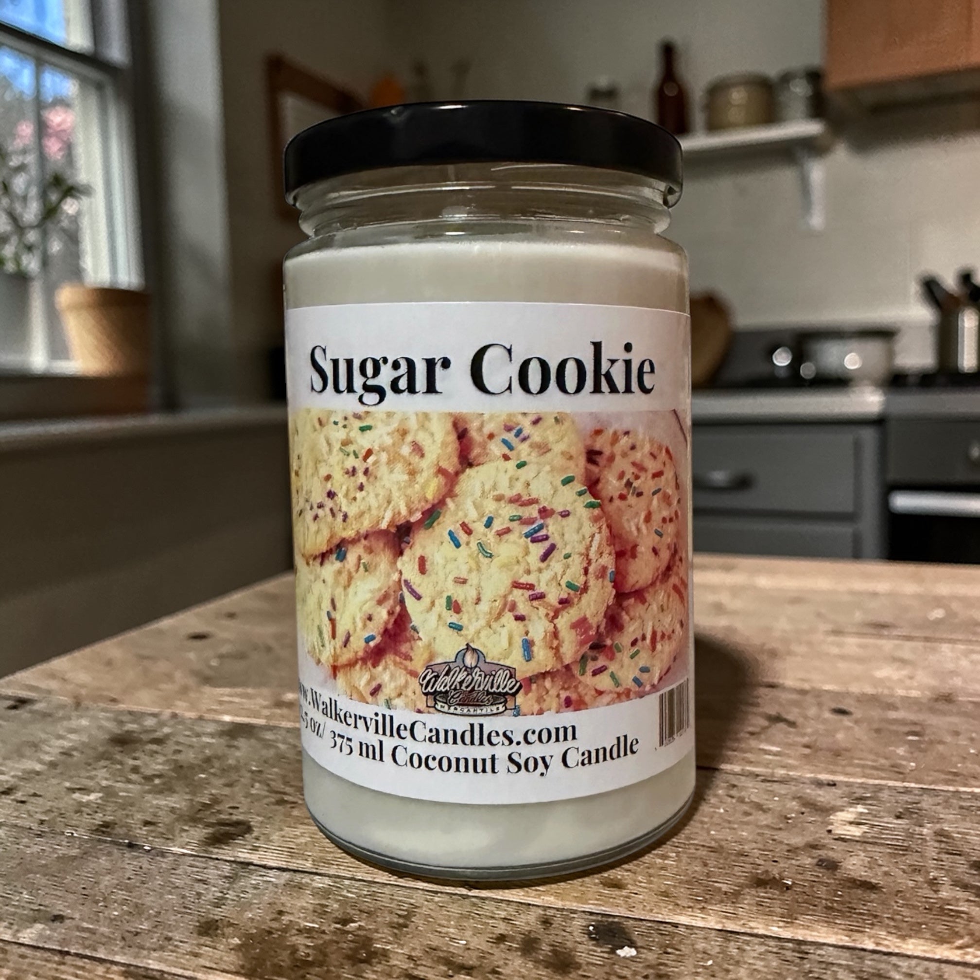 Sugar Cookie Coconut Soy 12.5 oz/ 375 ml Candle Wood Wick - Walkerville Candles