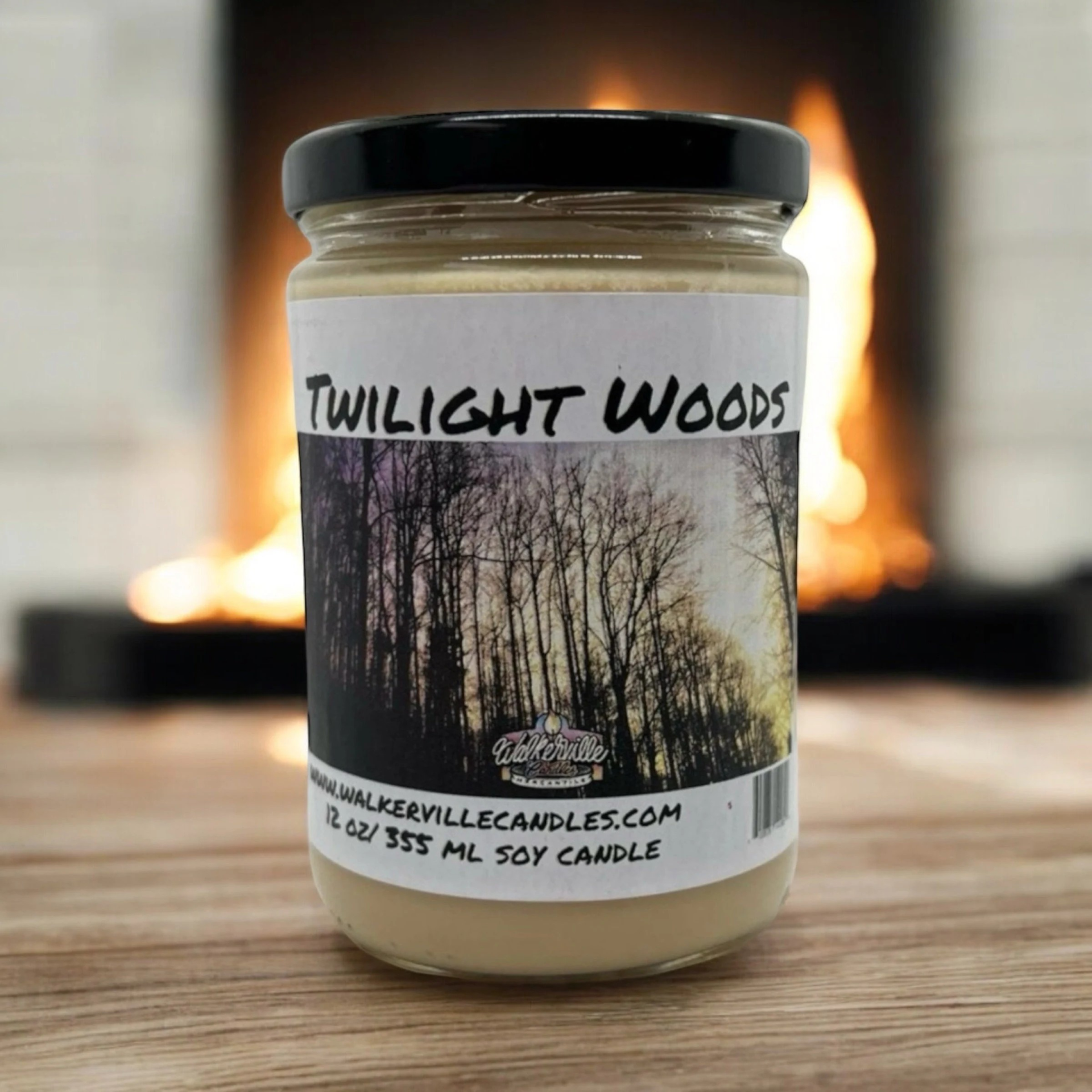 Twilight Woods Vegan Coconut Soy 12 oz/ 355 ml Candle Hand-poured, Eco-friendly, Clean Burning, Woodsy/ Clean
