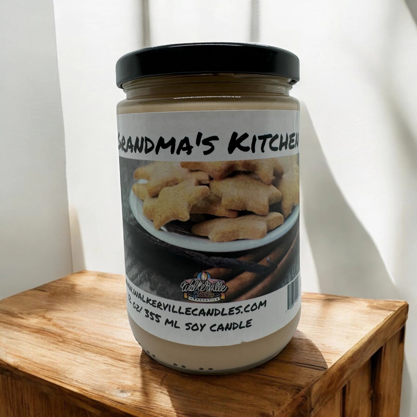 Grandma's Kitchen 100% Coconut Soy Eco-friendly 12 oz Candle Wood Wick