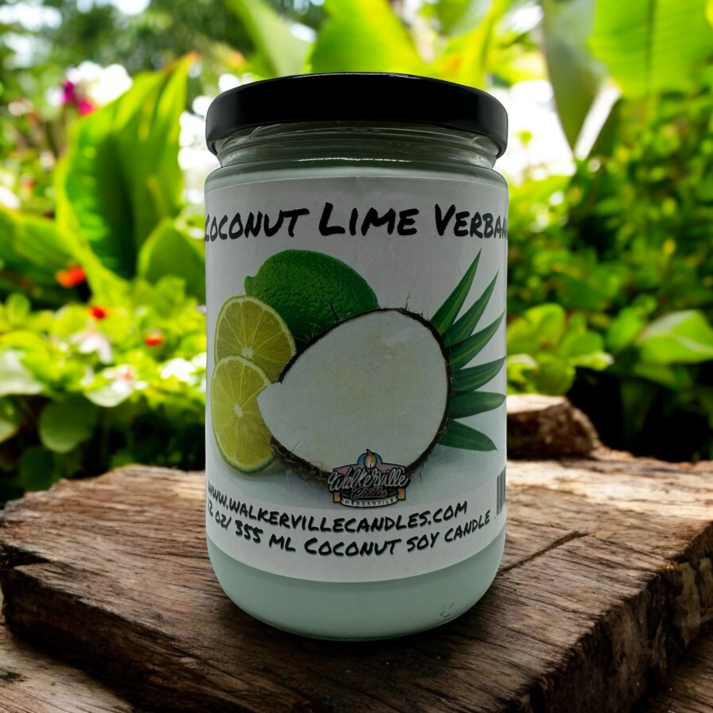 Coconut Lime Verbena 100% Coconut Soy Eco-friendly 12 oz Candle