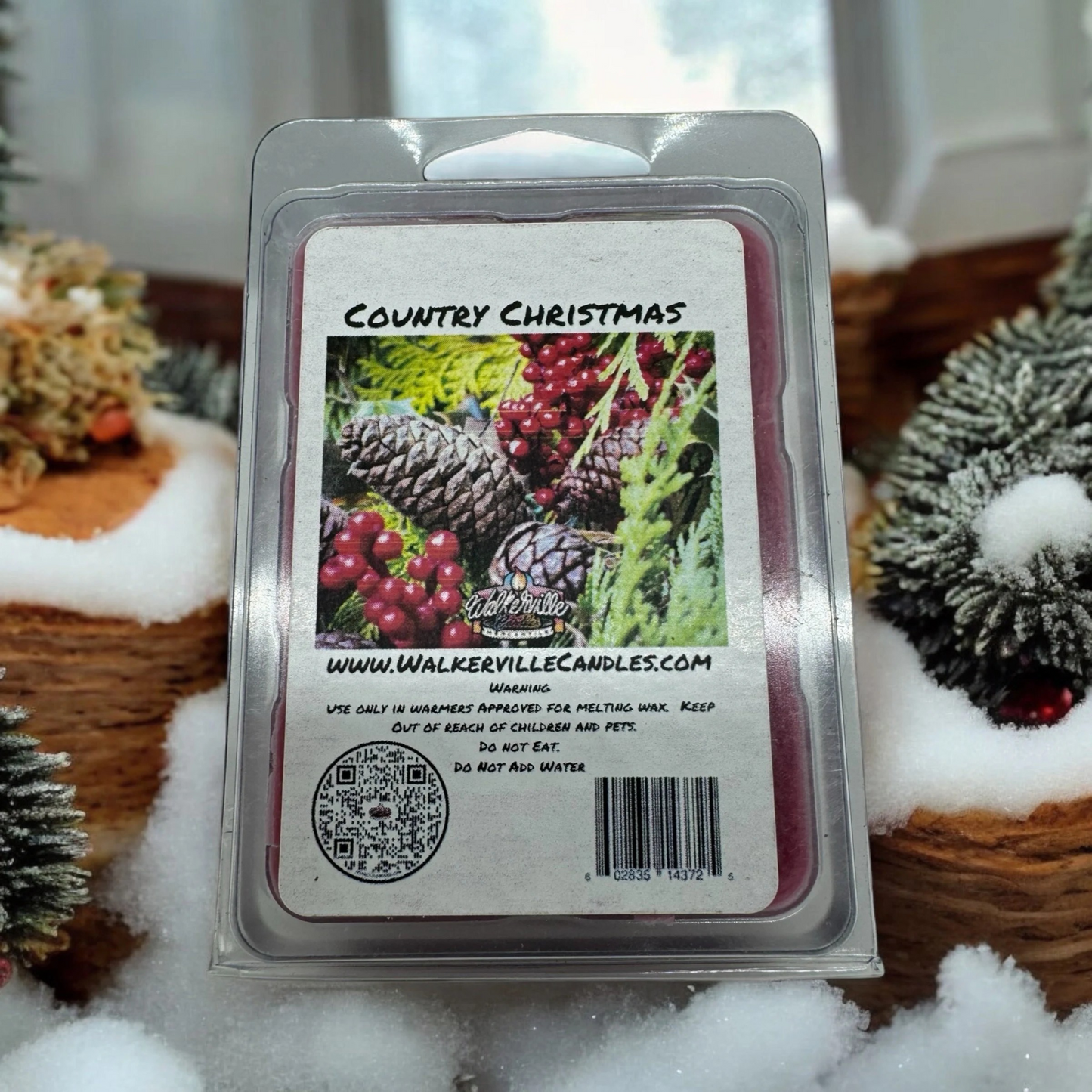 Country Christmas Scented Handmade, Eco-friendly Wax Melt