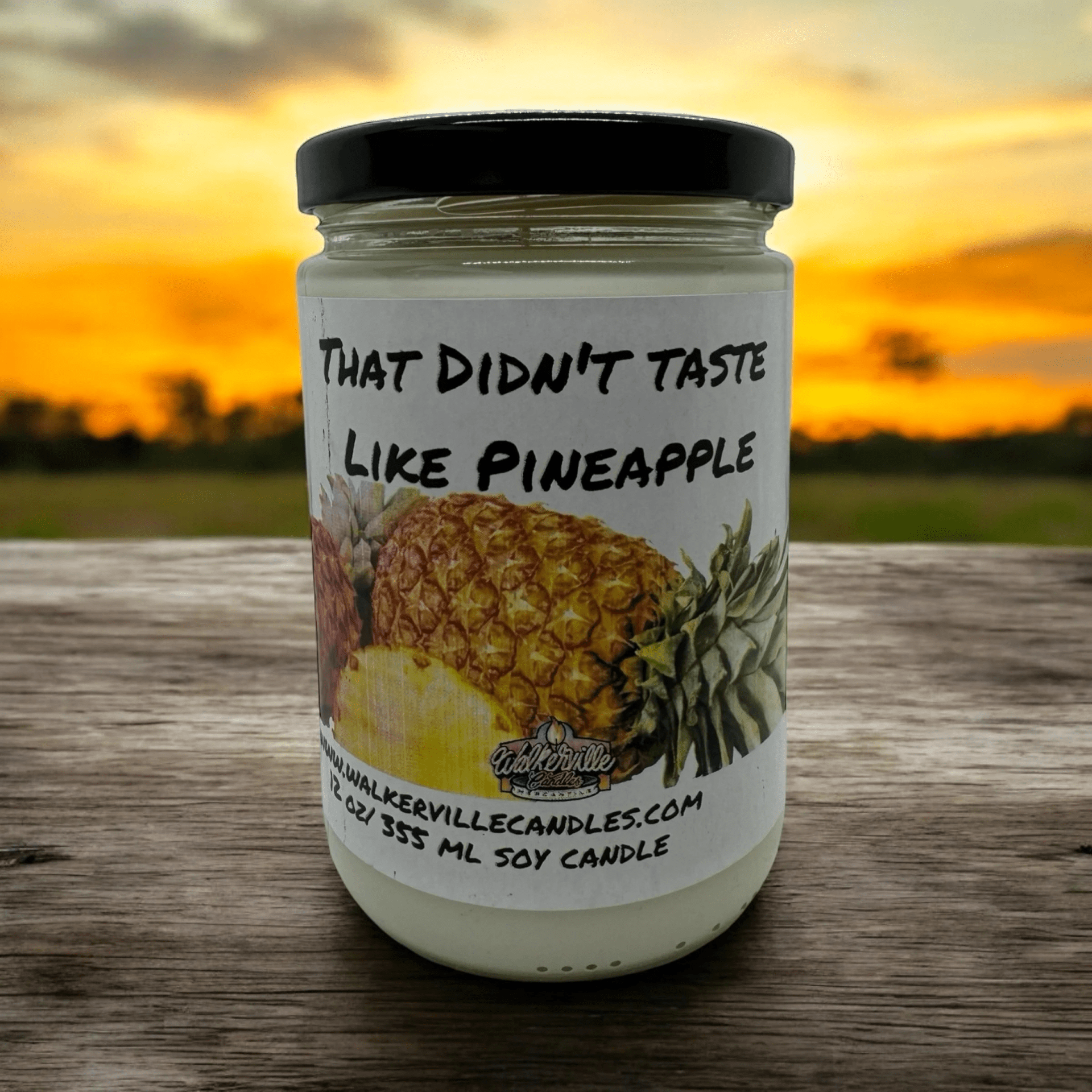 That Didn't Taste Like Pineapple Coconut Soy 12.5 oz/ 375 ml Candle Wood Wick - Walkerville Candles