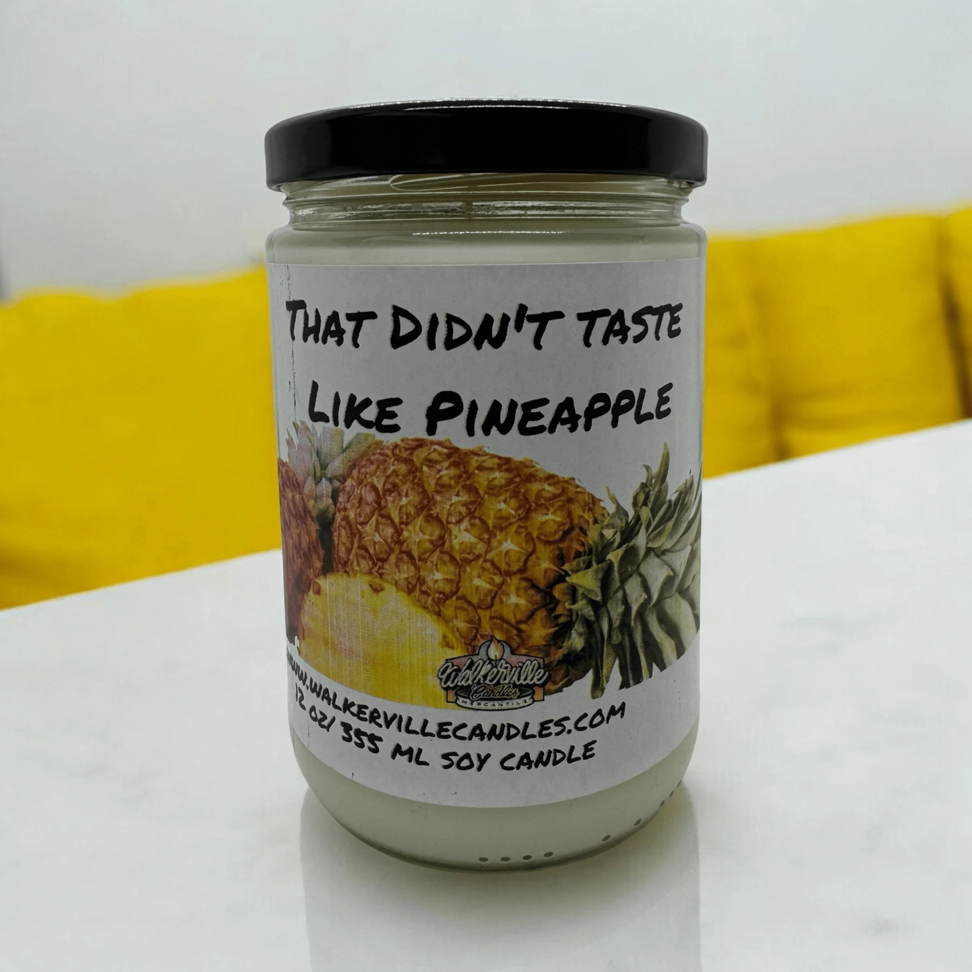 That Didn't Taste Like Pineapple Coconut Soy 12.5 oz/ 375 ml Candle Wood Wick - Walkerville Candles