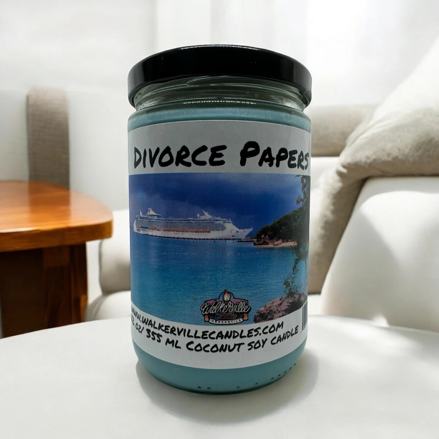 Divorce Papers 100% Coconut Soy Eco-friendly 12 oz Candle Wood Wick