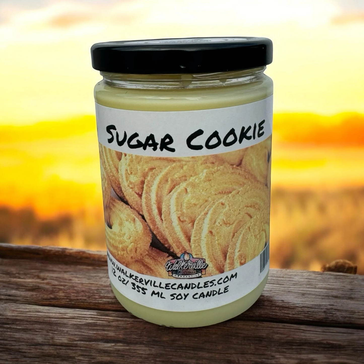 Sugar Cookie 100% Coconut Soy Eco-friendly 12 oz Candle Wood Wick